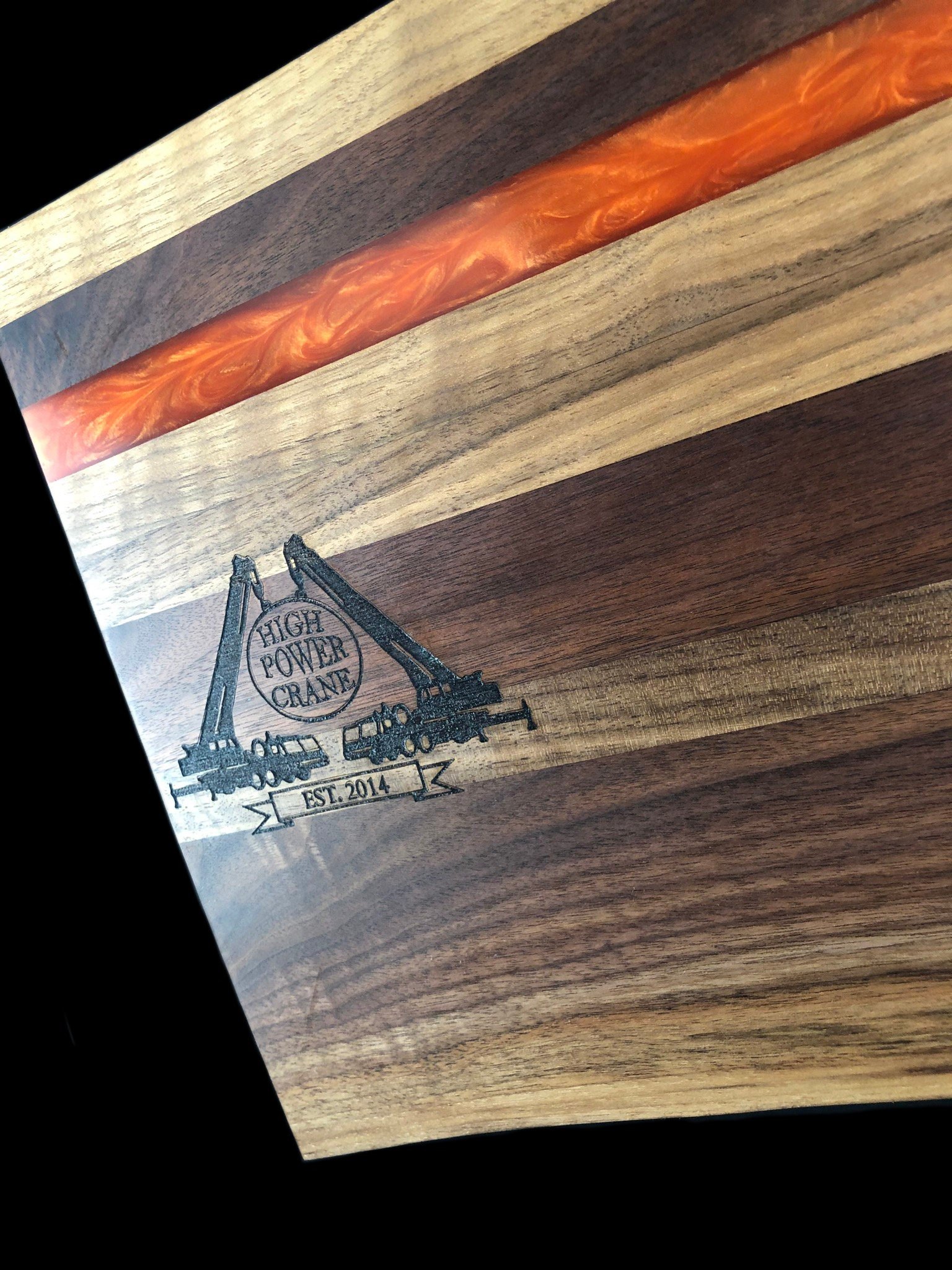Black walnut Cutting Board. Live edge. Hoppe Bros Woodwork Co
