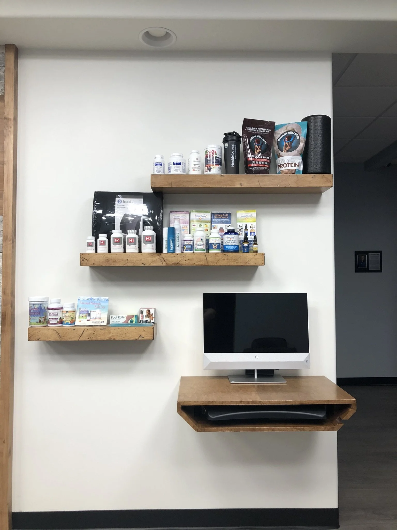 Floating Desk + Shelves