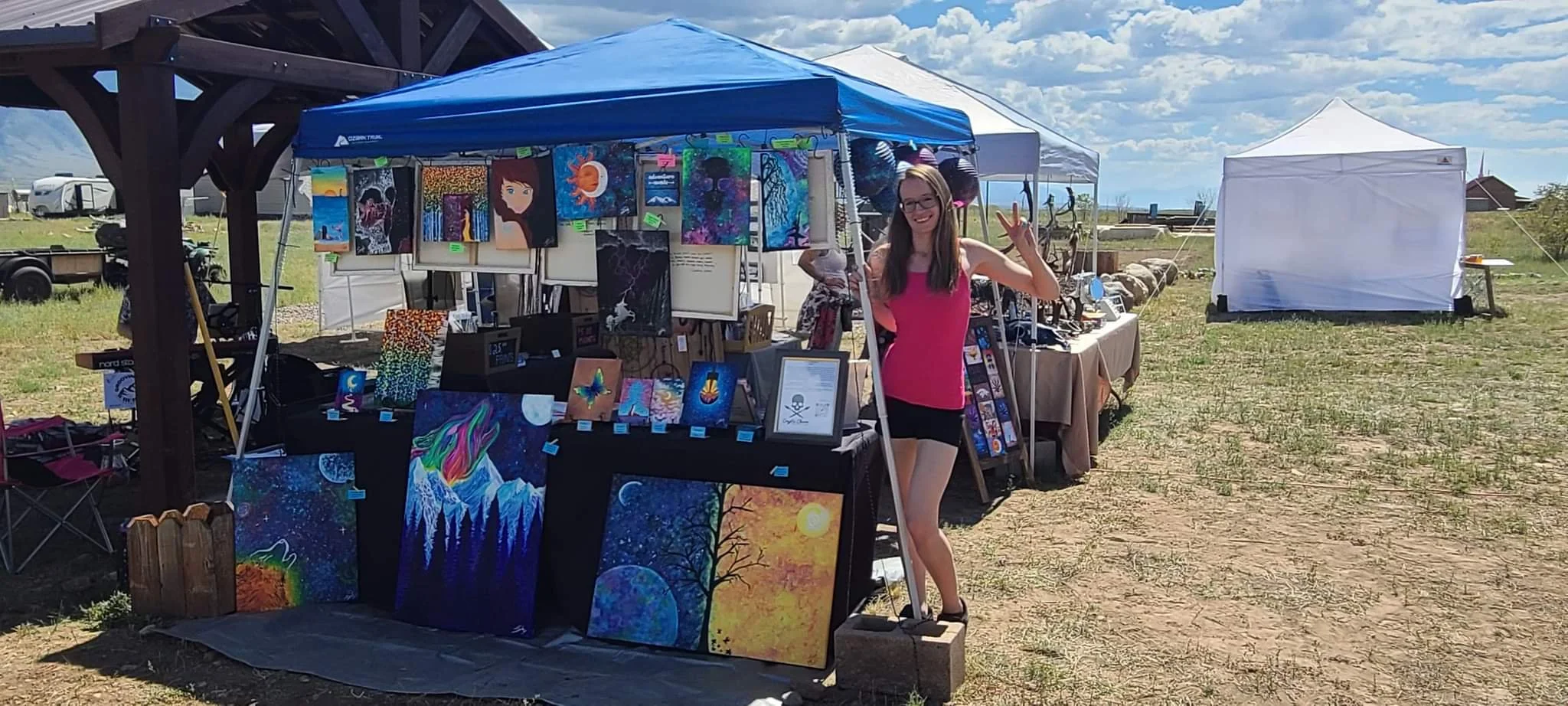 Day 1 at the Villa Grove craft show.