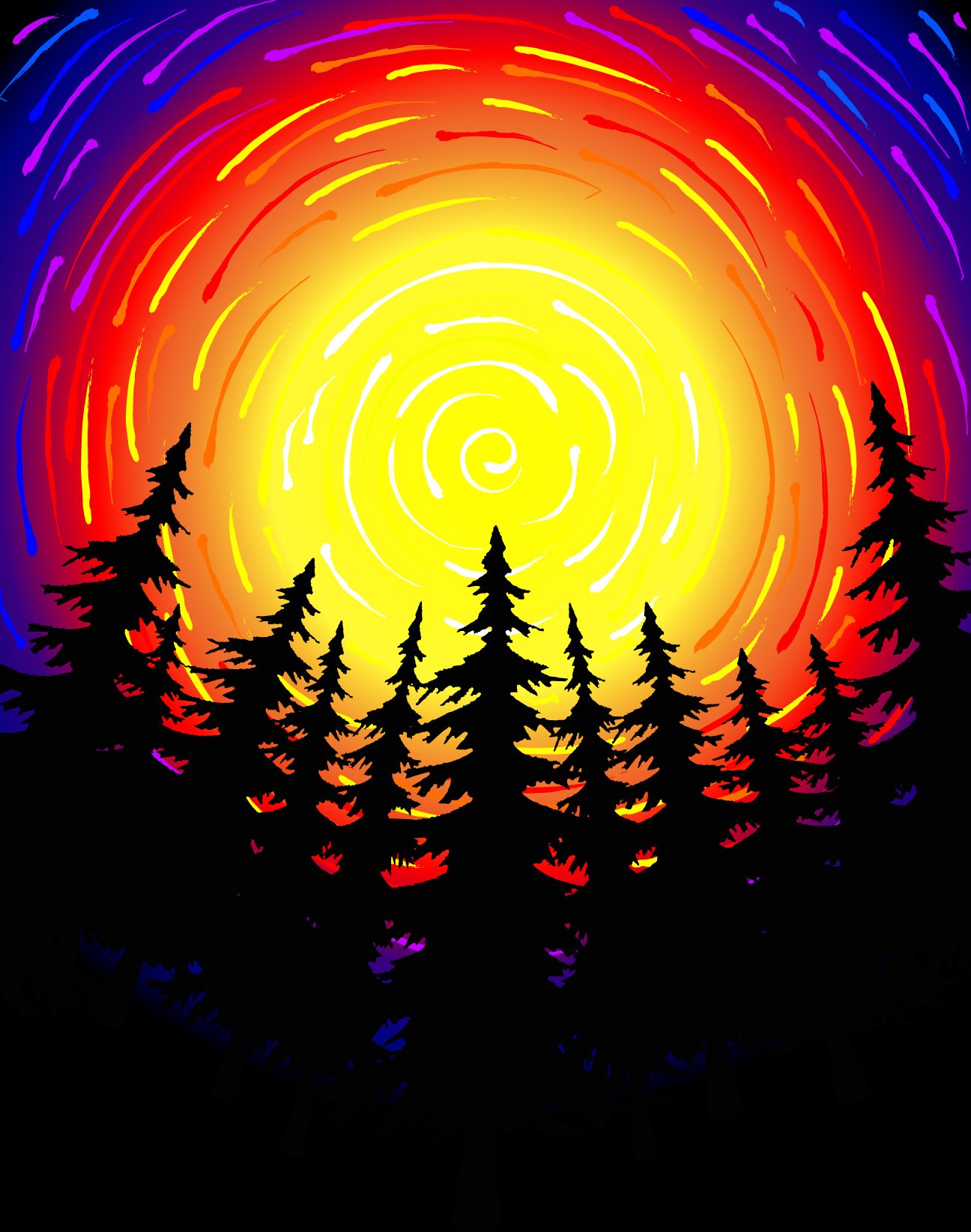 Titled, Heart of the Rockies, inspired by my home in colorful Colorado. Made using Adobe Illustrator 2026.