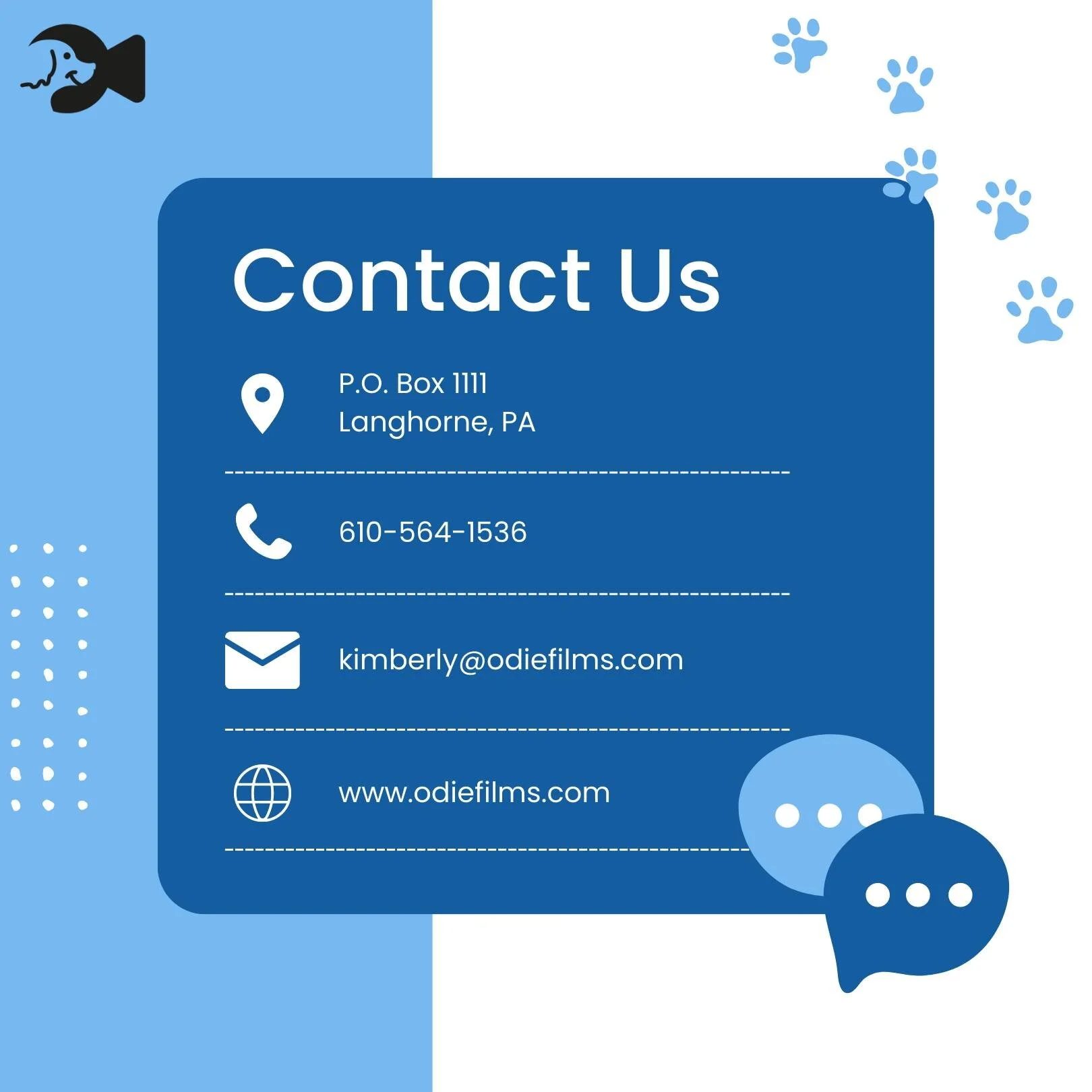 Have a story to tell? 🐶🎥

We specialize in helping small businesses tell their unique stories through captivating videos. Let us showcase your brand and connect with your audience in a meaningful way. 🐾

Contact us today to get started! 📞

#OdieF