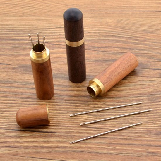 Wooden Sewing Needle Storage Case – Organizer Box for Sewing Supplies