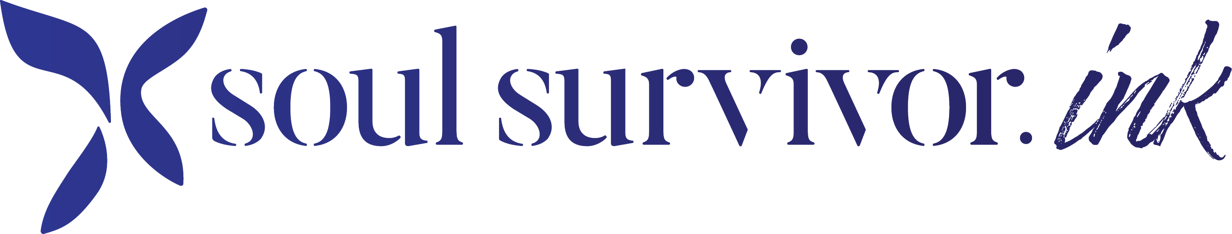 Logo for soul-survivor.co.uk with a stylized bird in dark blue to the left of the text.