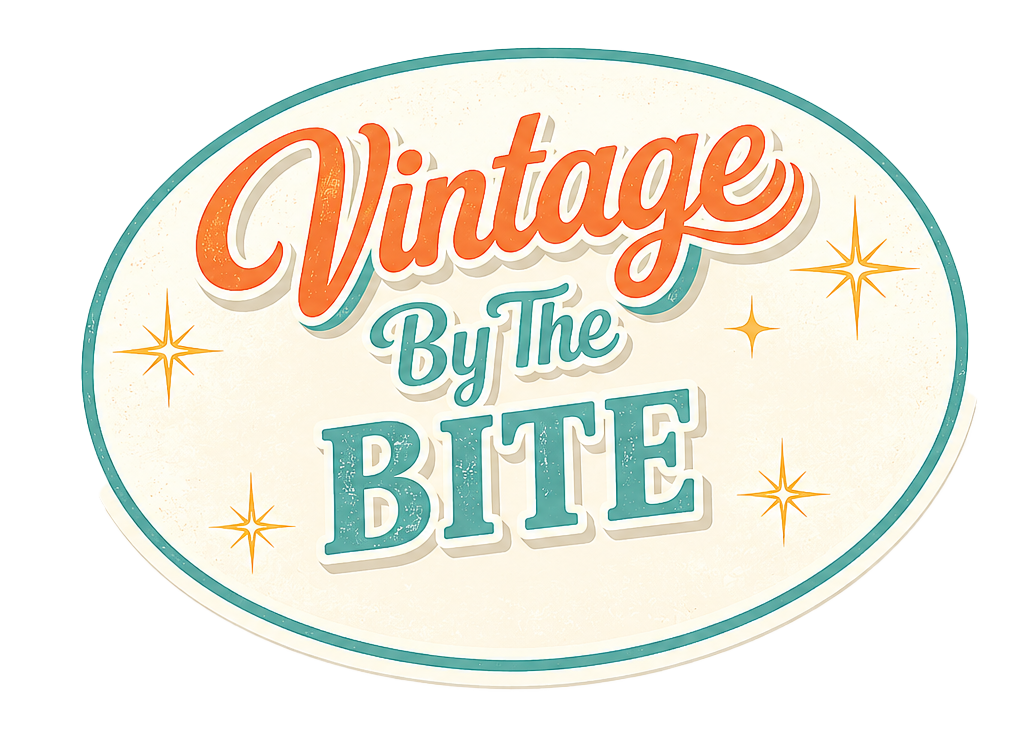 vintage by the bite brand logo-orange-green