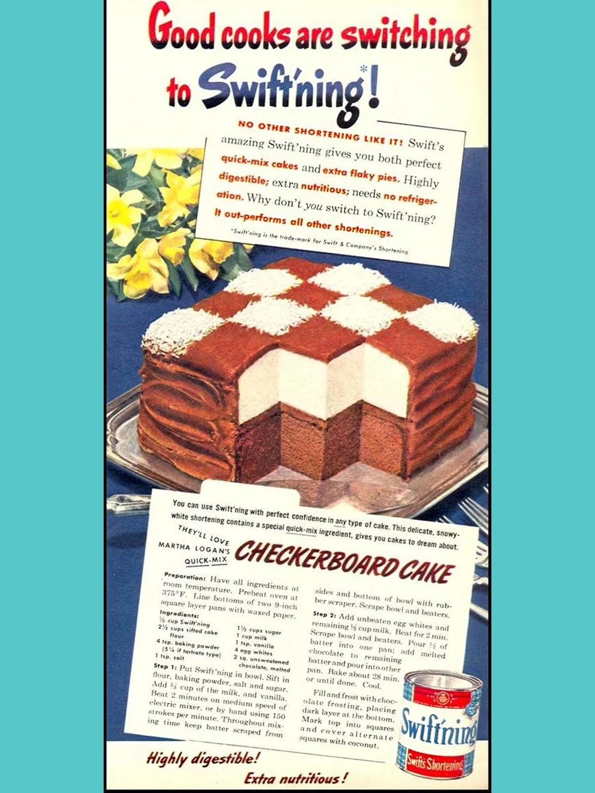 checkered board cake/ public advertisement