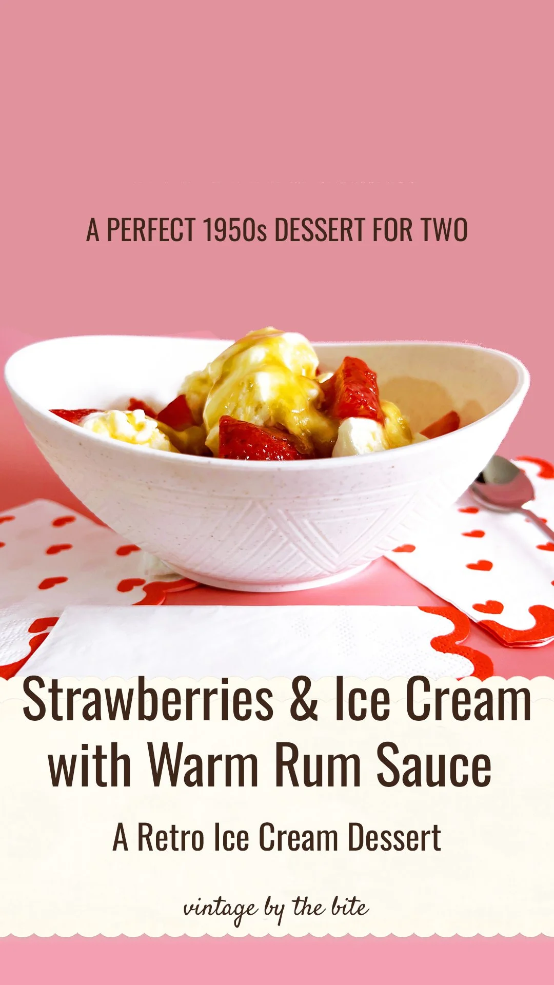 perfect dessert for two strawberries and ice cream