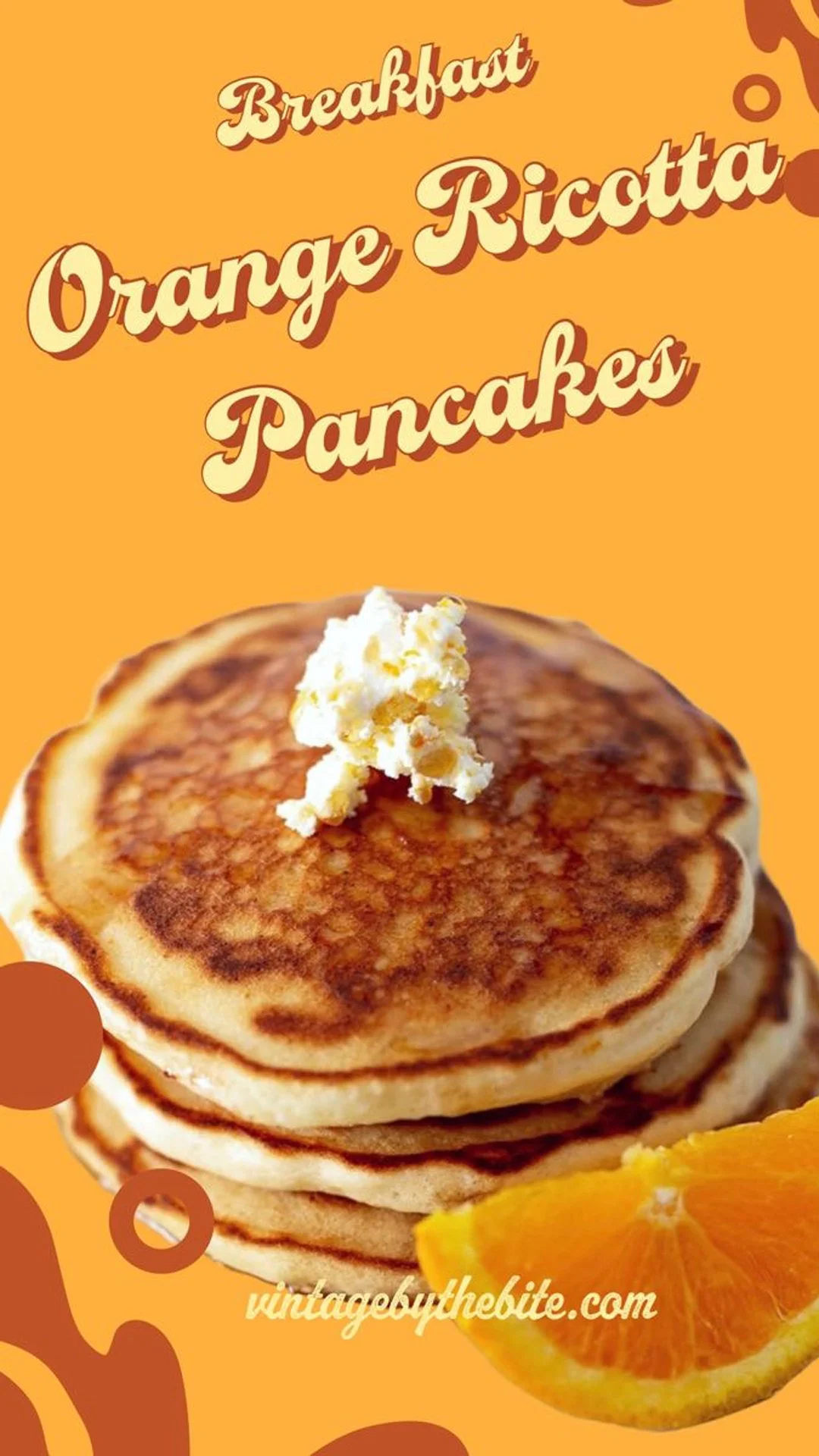 links to orange ricotta pancakes on the blogbreakfast orange ricotta pancakes