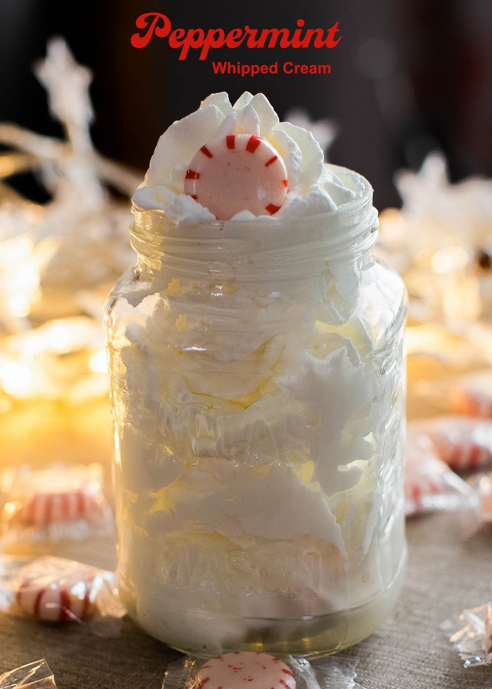 Homemade Peppermint Whipped Cream — vintage by the bite