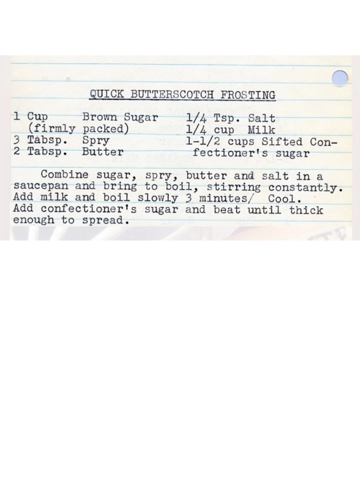 Butterscotch frosting/public recipe