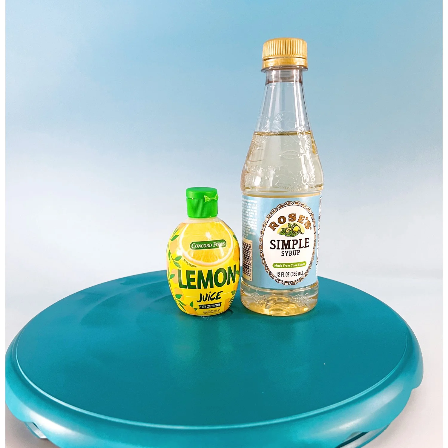 simple syrup and lemon