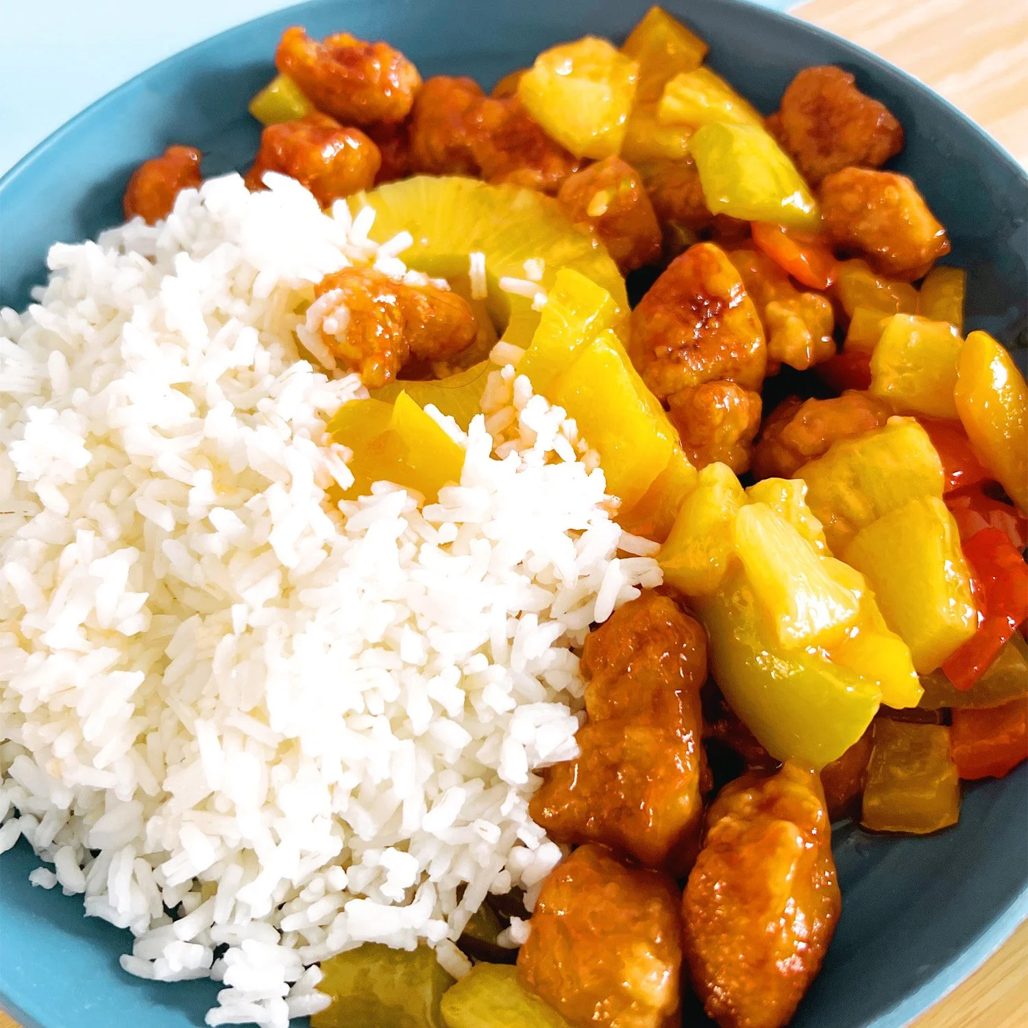 plated sweet and sour pork