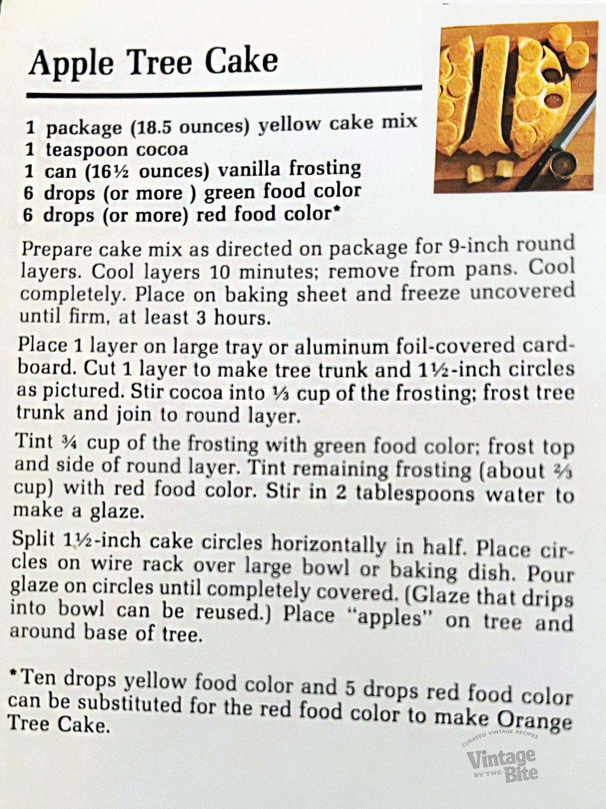 apple cake recipe 1970s