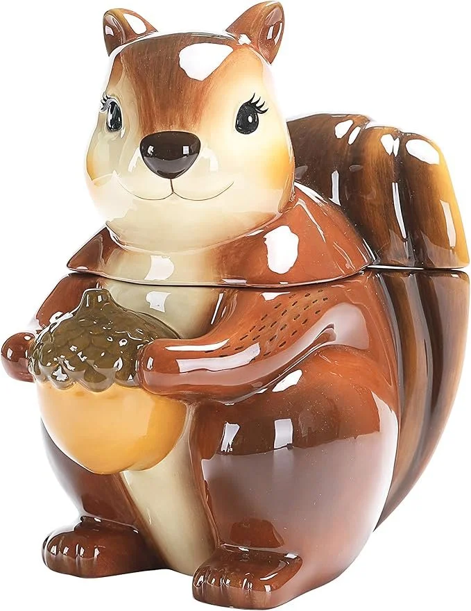 cookie jar retro style-squirrel