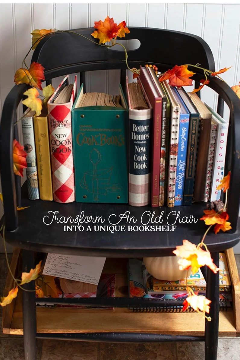 Transform an Old Chair into a Unique Bookshelf — Vintage By the Bite ...