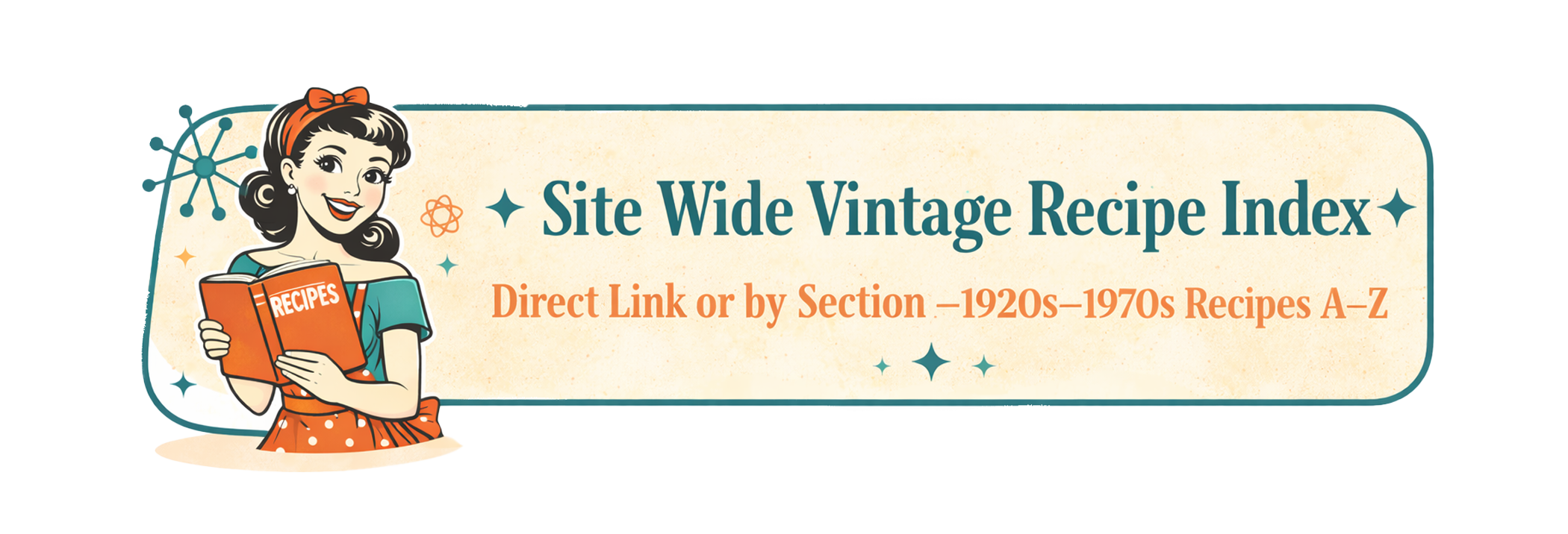 site wide vintage recipe index - logo -link