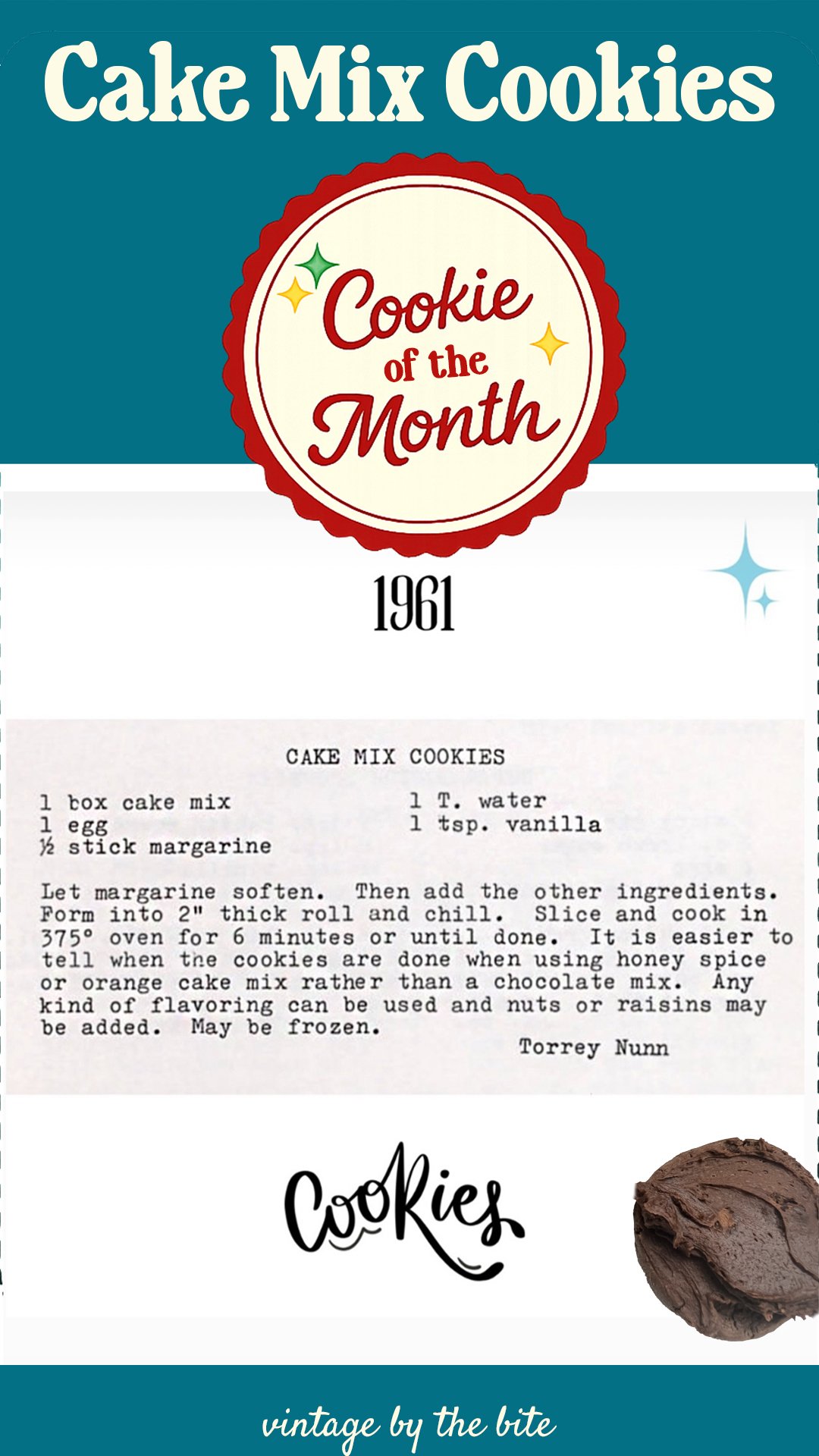 january cookie of the month cake mix cookie