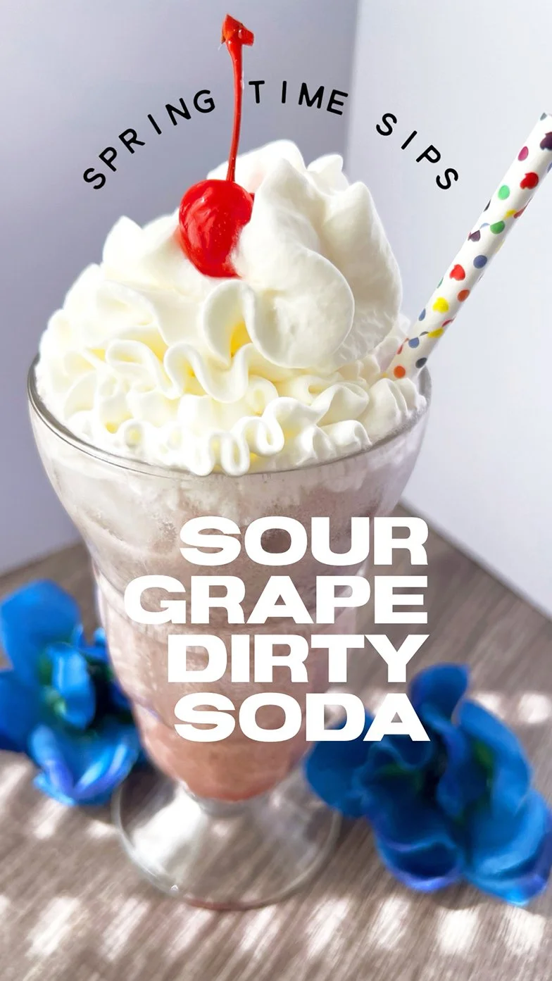 sour grape fizzy dirty soda drink