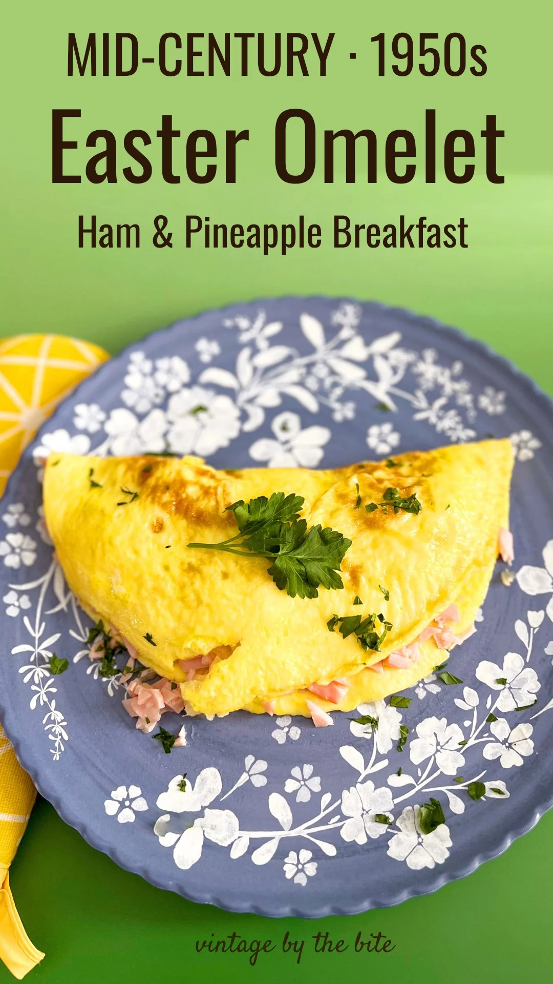 pineapple and ham vintage easter omelet