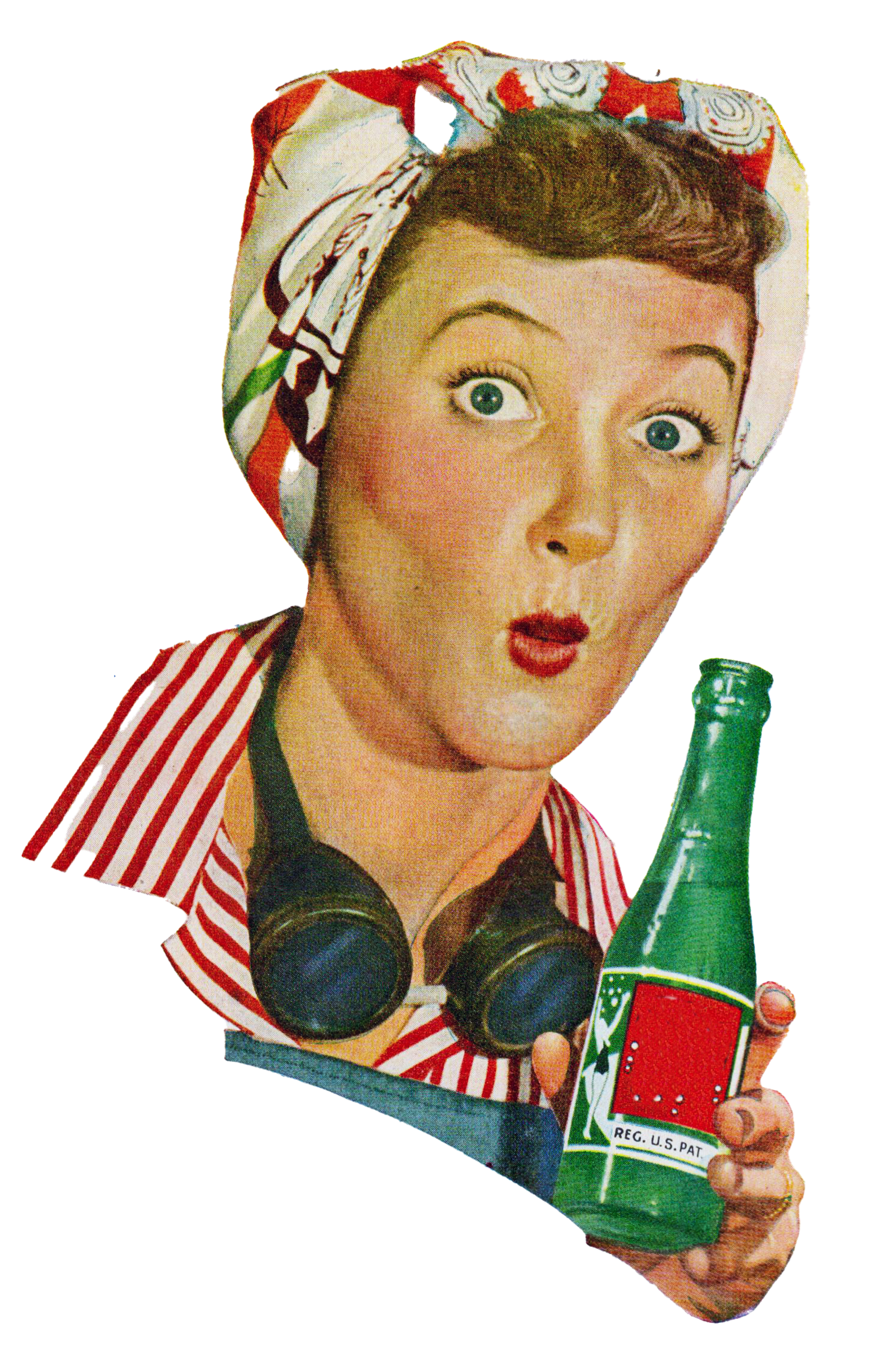retro drink lady