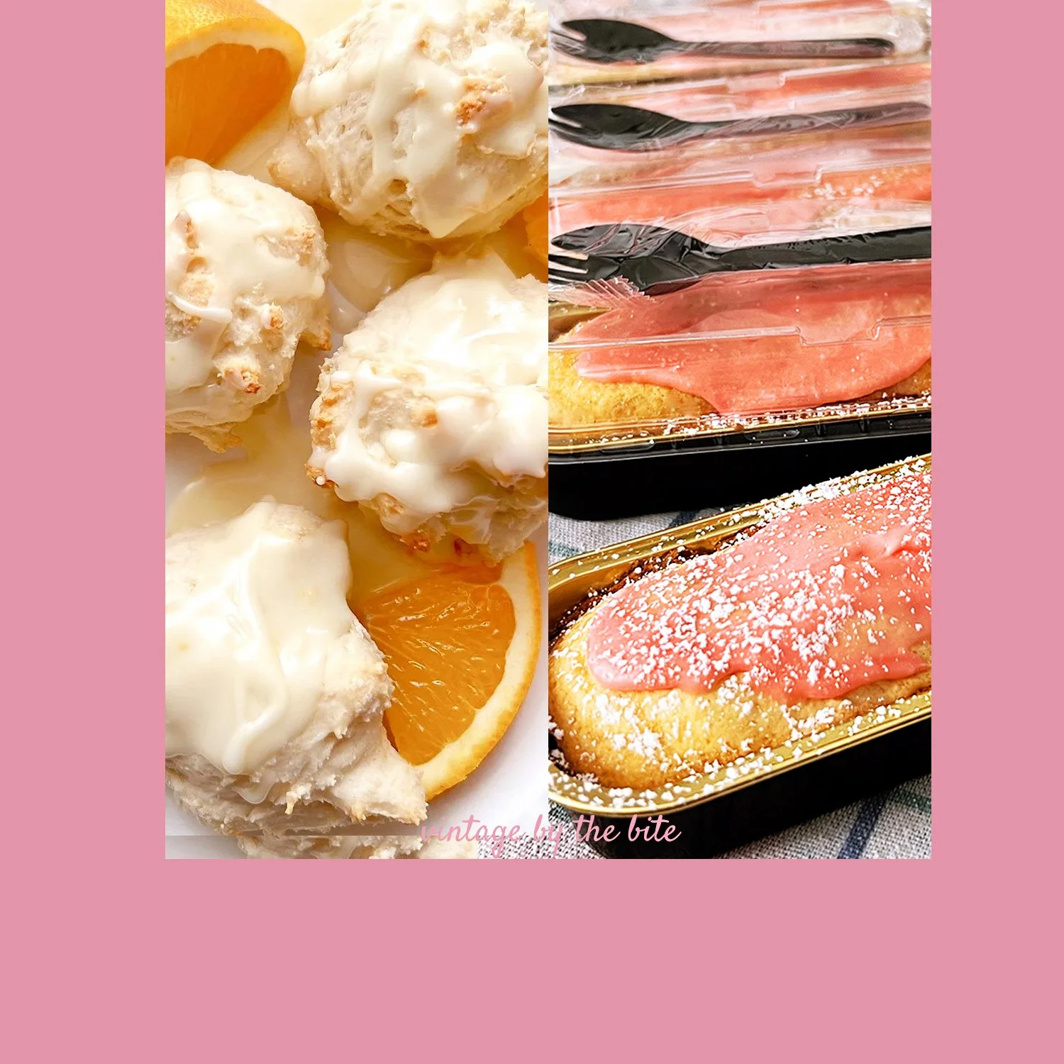 cherry and orang icing on desserts