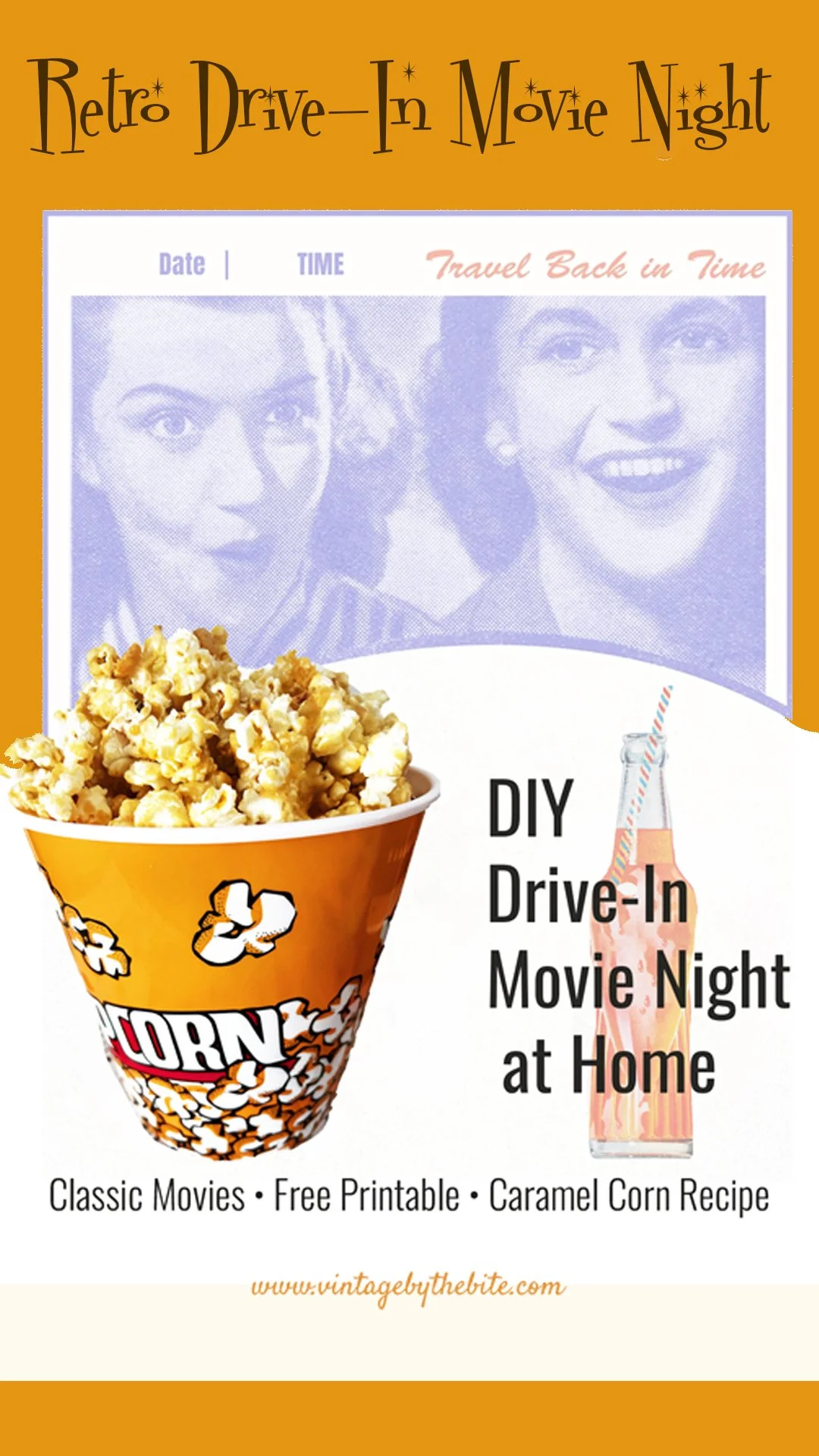 retro drive in movie night