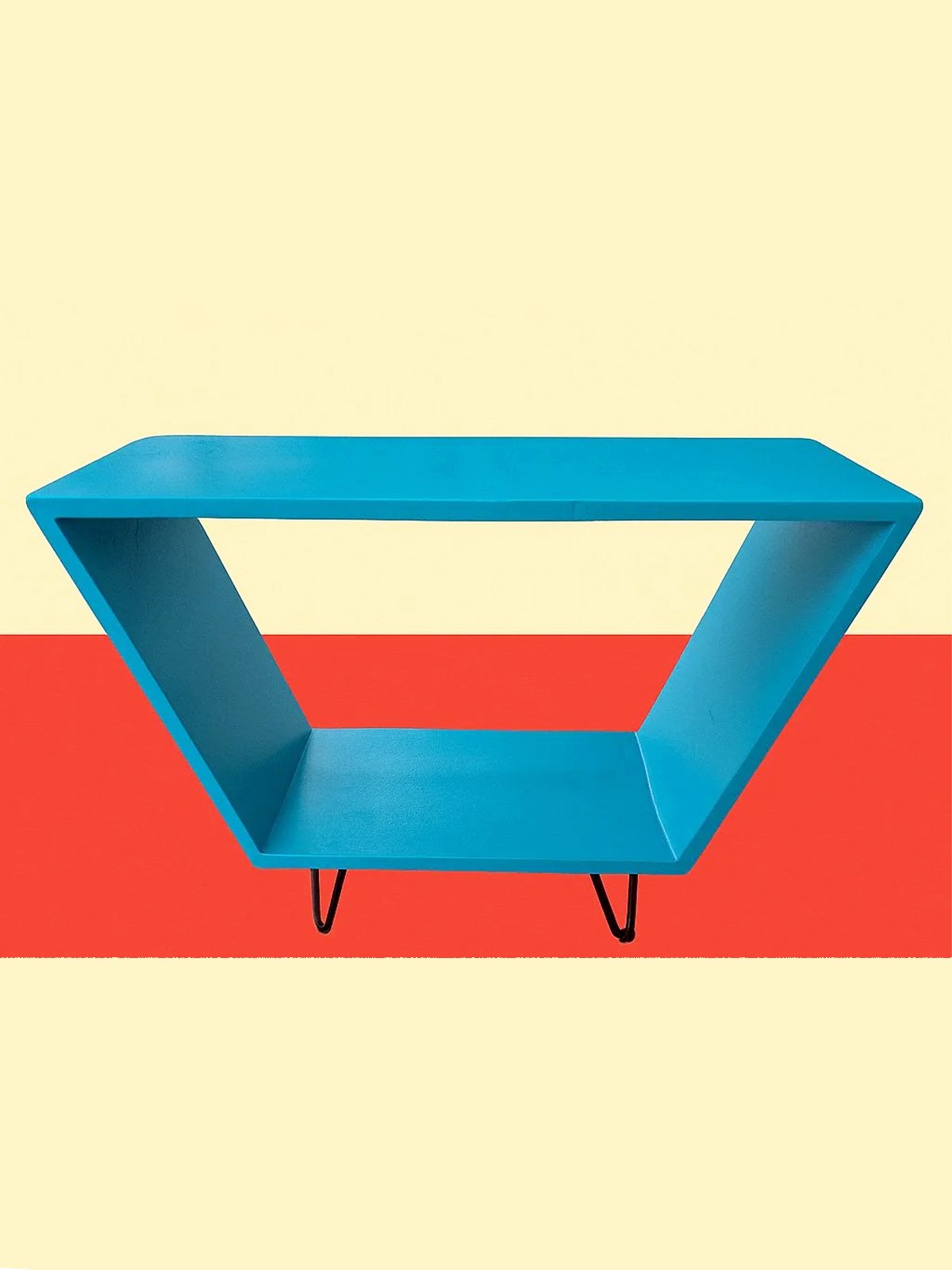 make your own diy table - blue