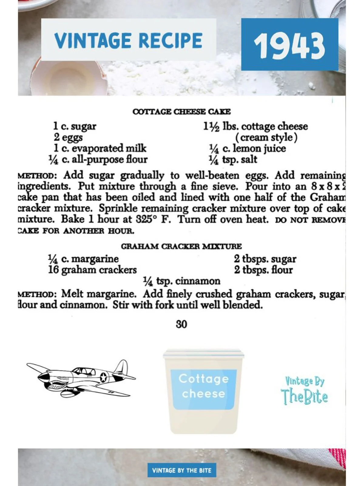 19430cottage cheese cake ration recipe