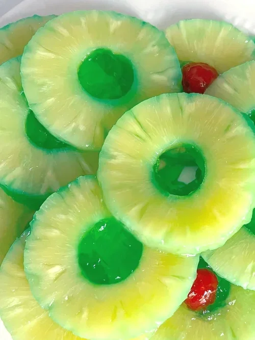 green jello pineapple rings