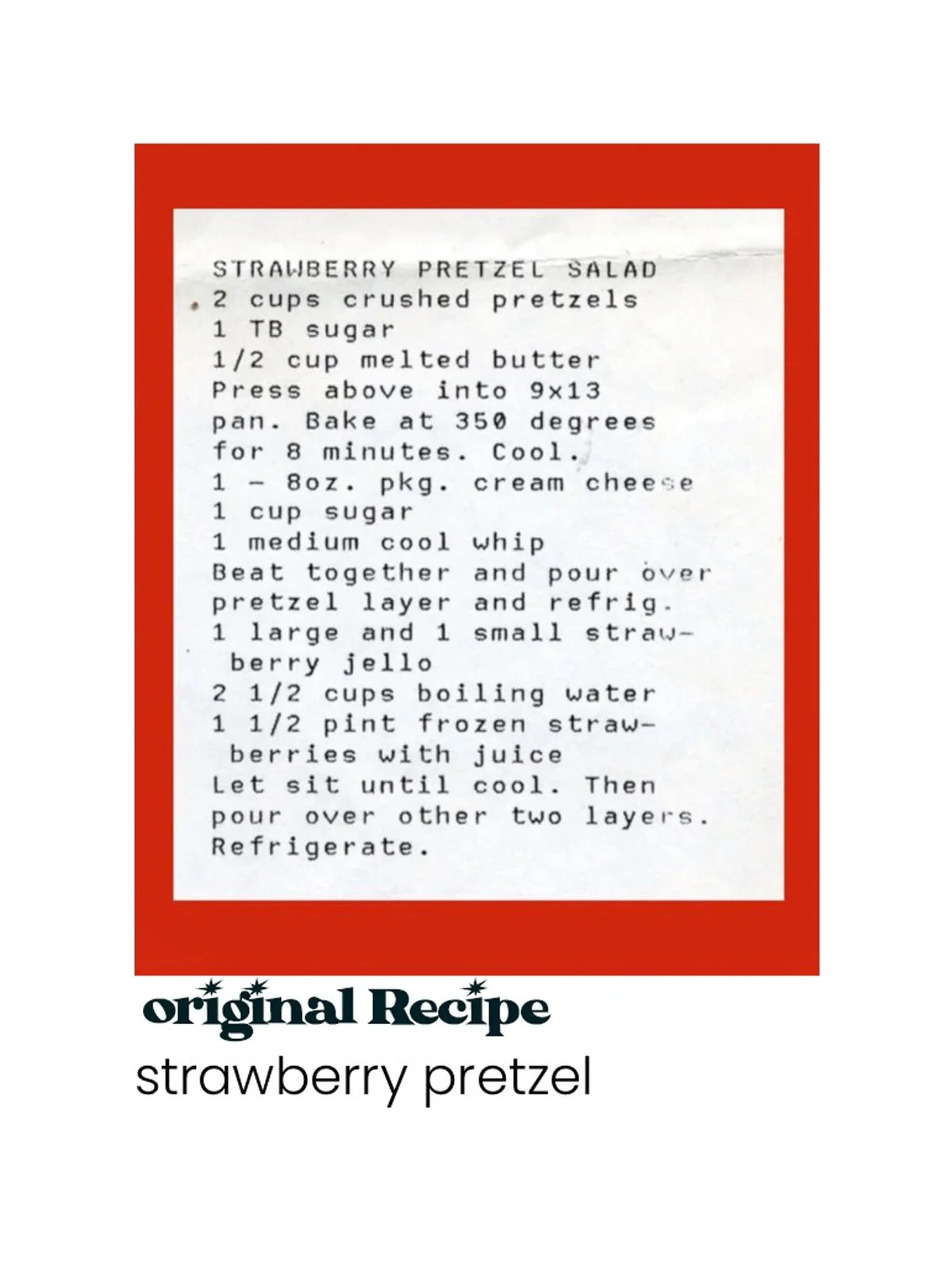 original recipe- no link