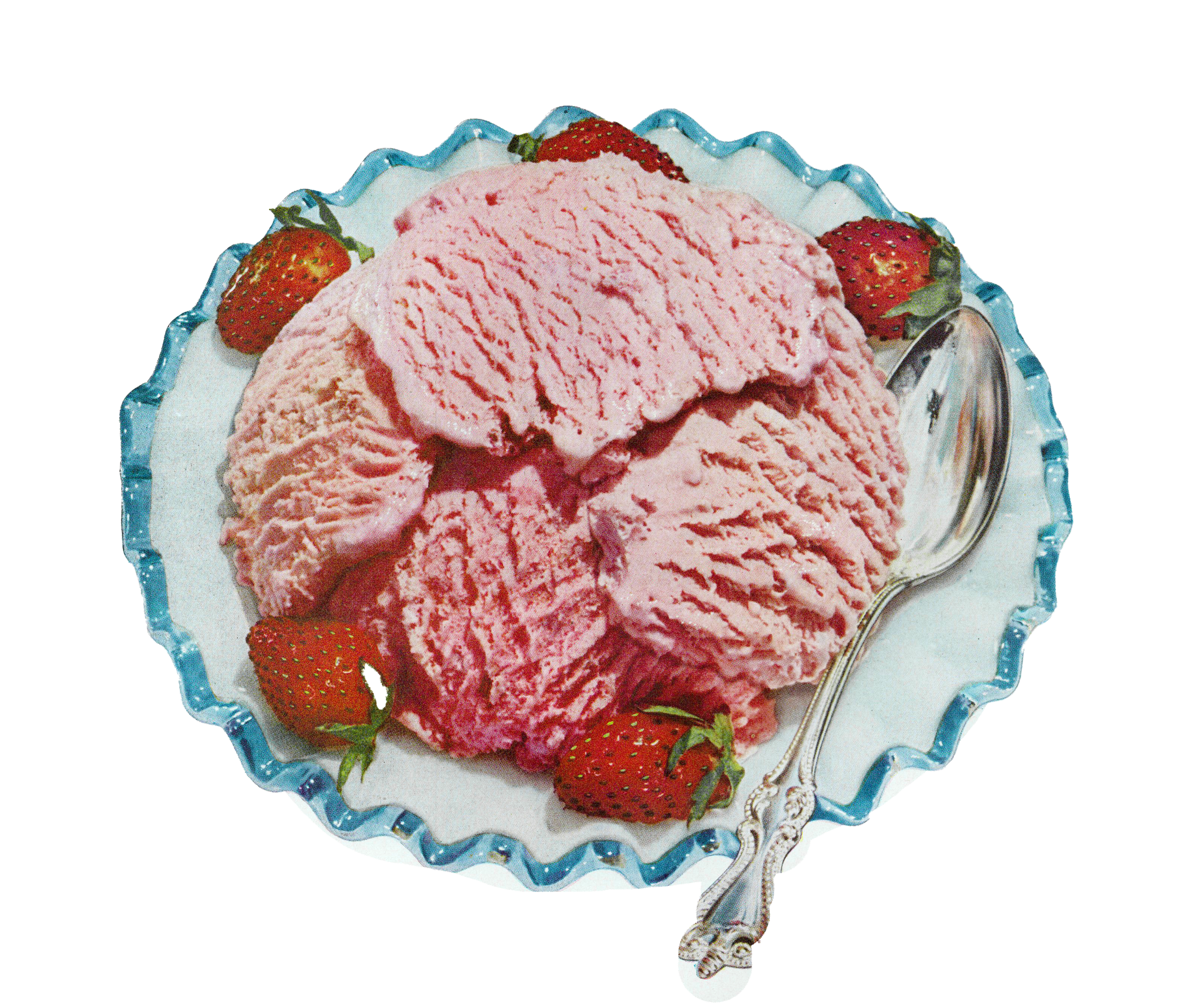 vintage style bowl of ice cream