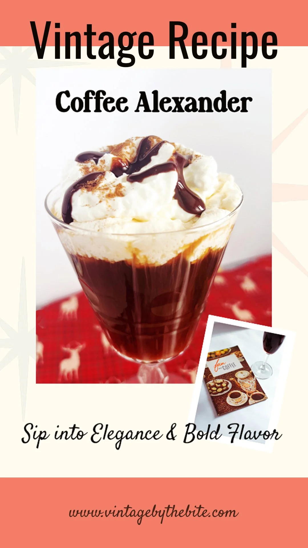 coffee alexander vintage recipe pin