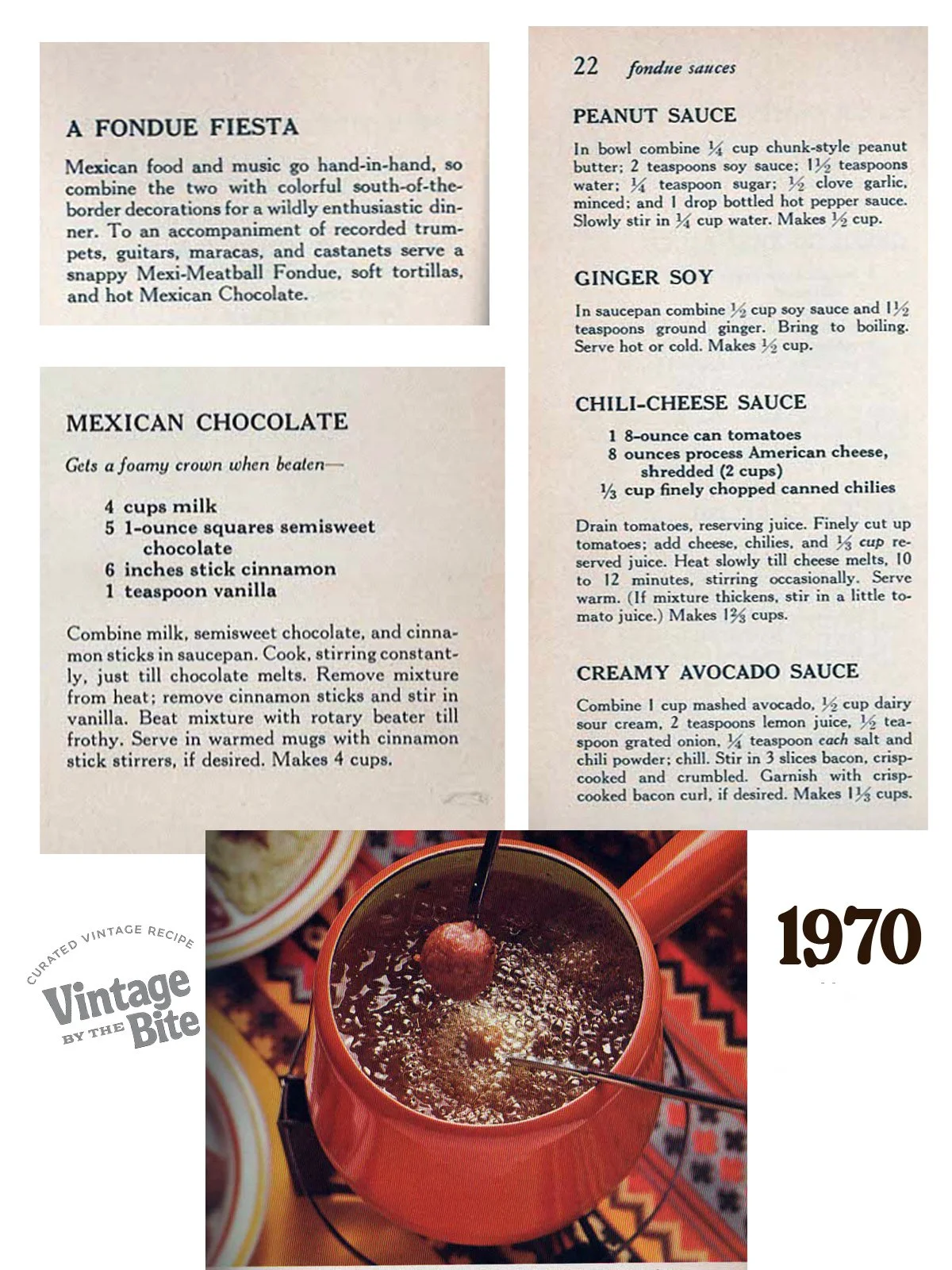 1970 better homes and gardens fondue fiesta/ personal collection