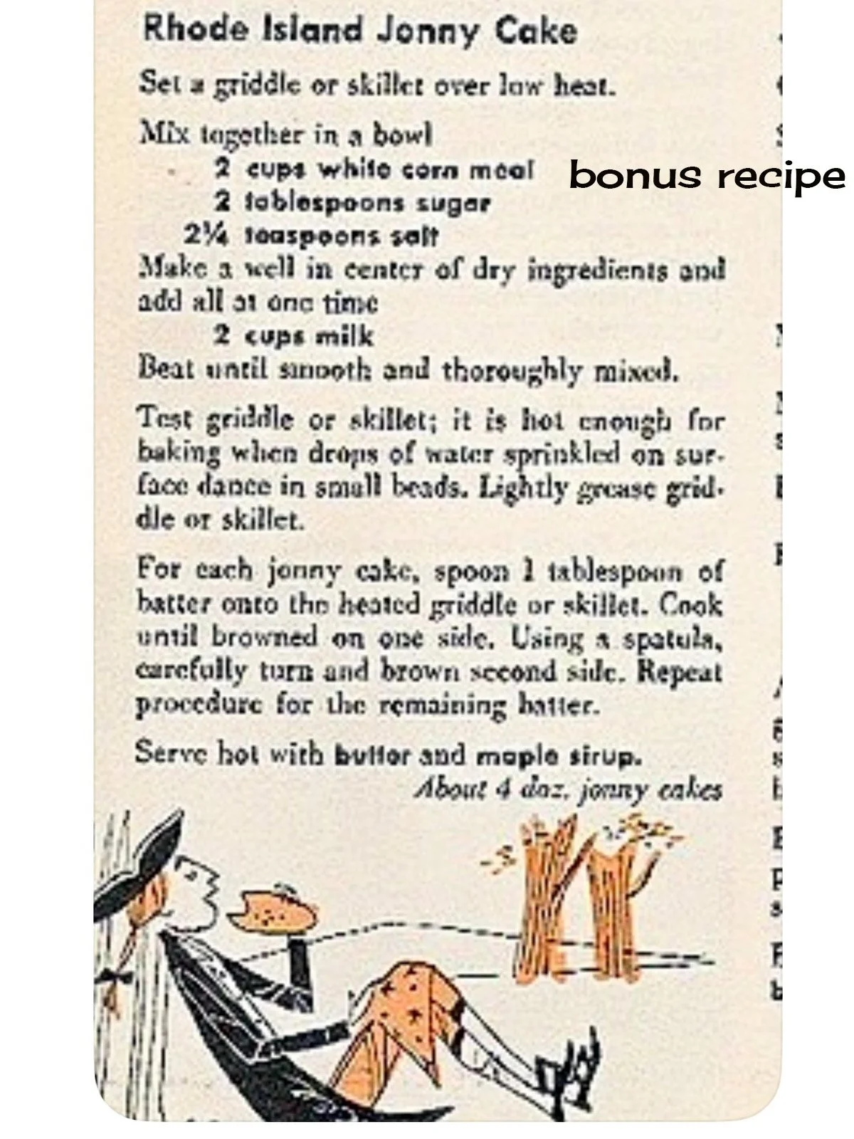Rhode Island Jonny Cake Bonus Recipe