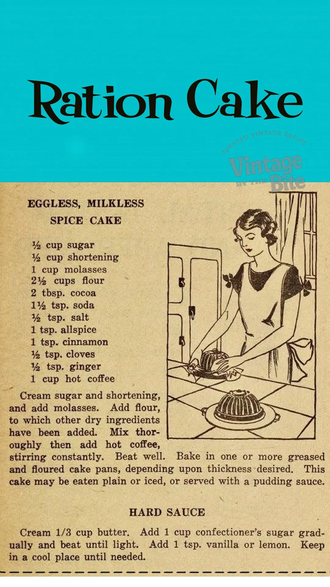 Ration Spice Cake/Public Recipe/ archival content