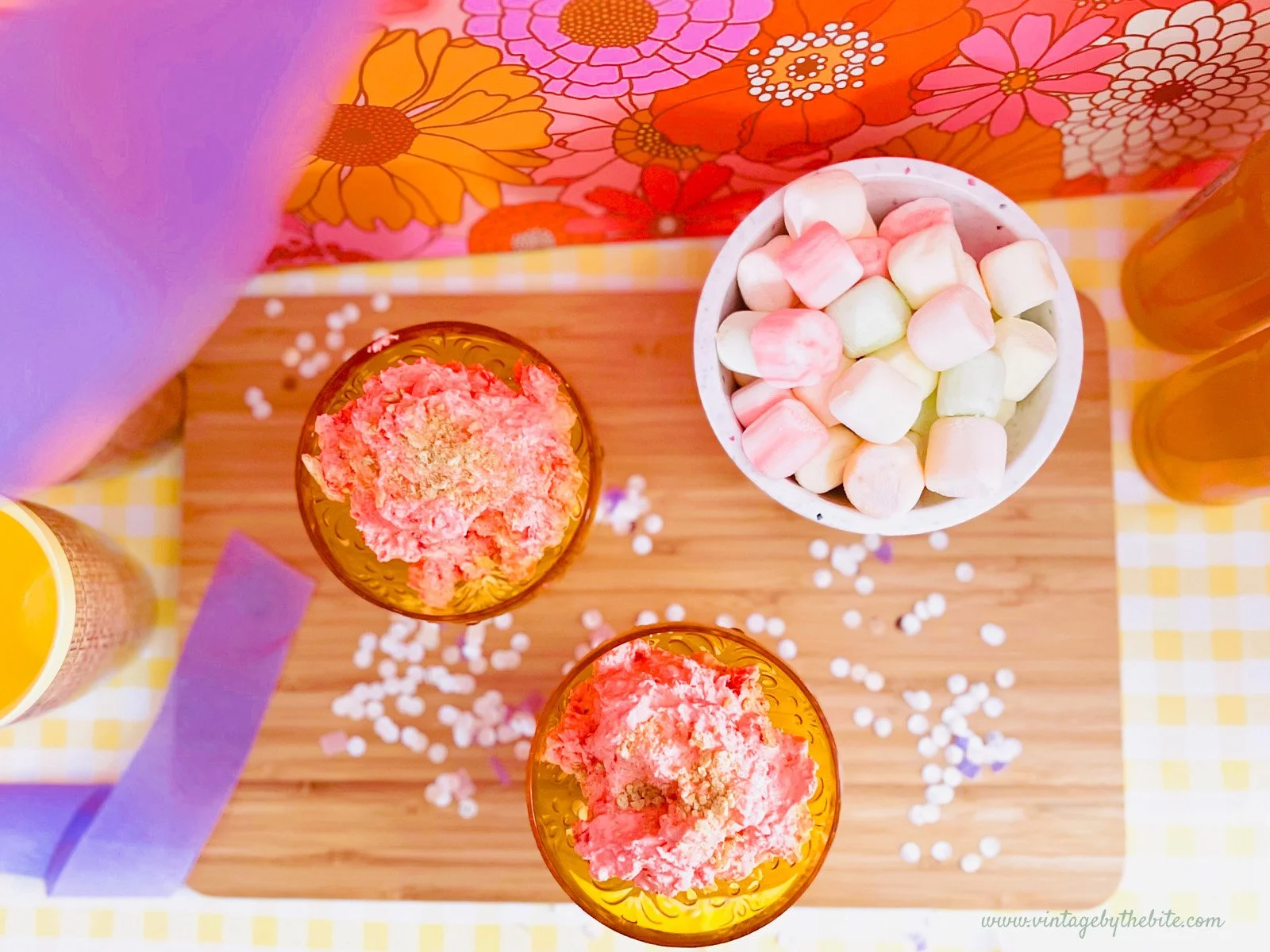flatlay 70s birthday party