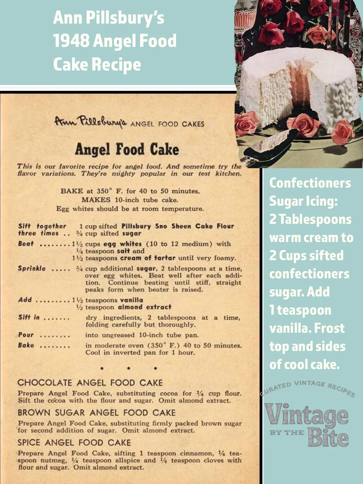 Ann Pillsburys Angel Food Cake/1948/personal Collection