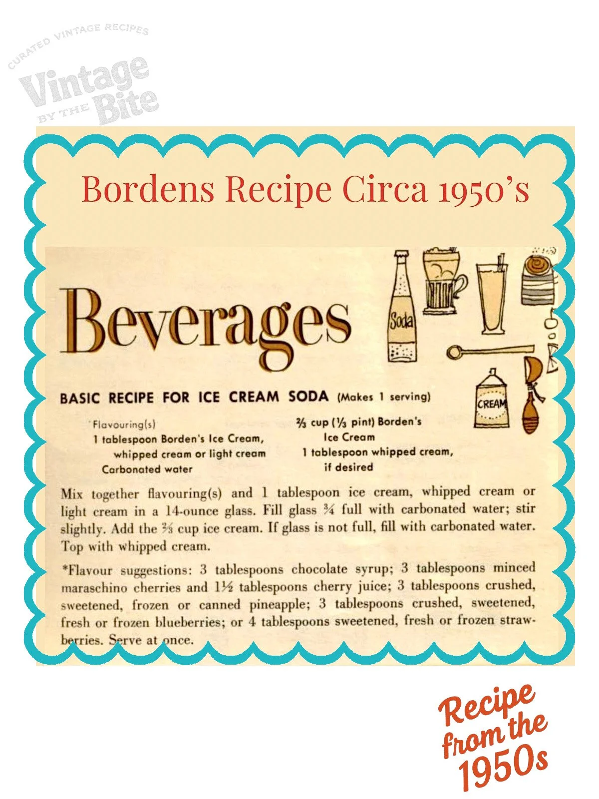 basic recipe for ice cream soda