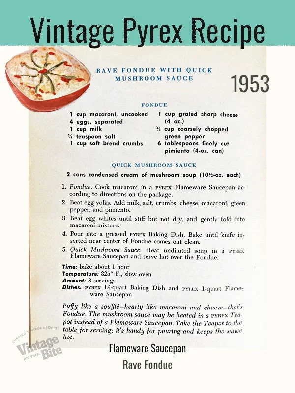 Pyrex Fondue 1953 personal collection