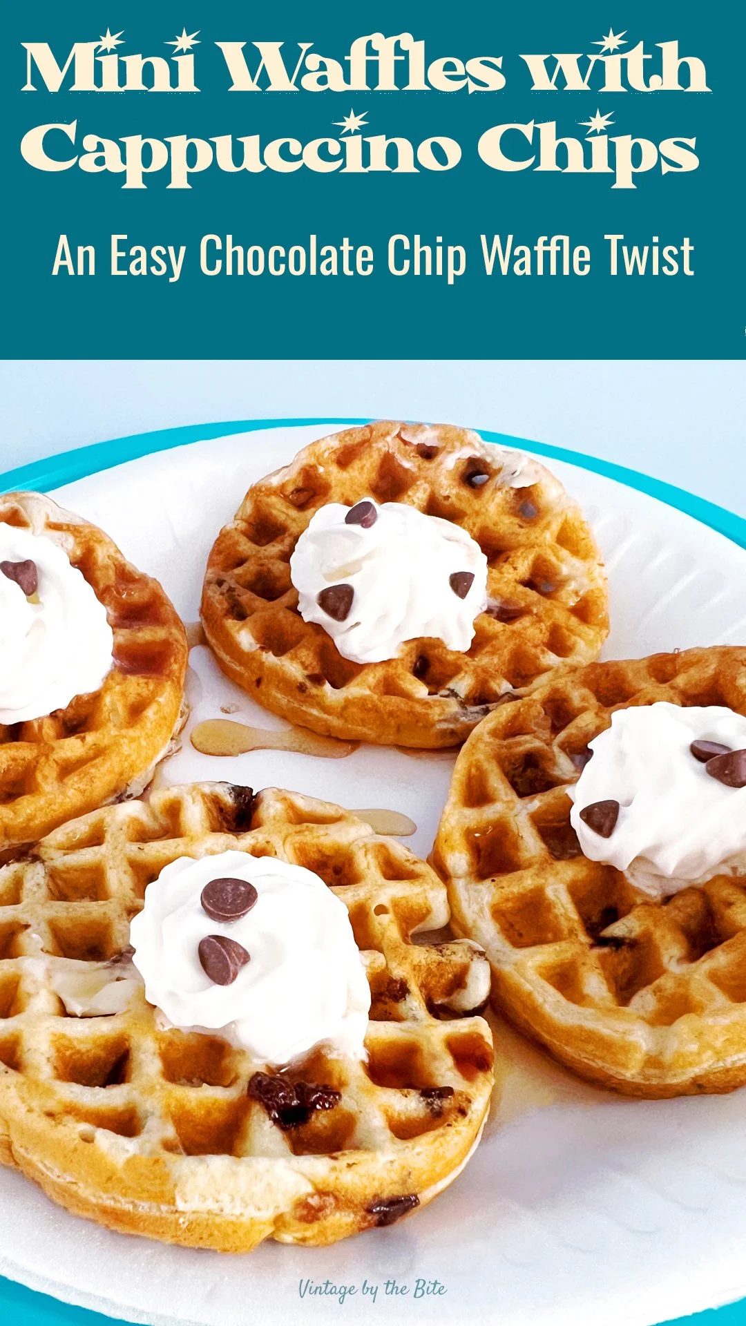 mini waffles with coffee chips