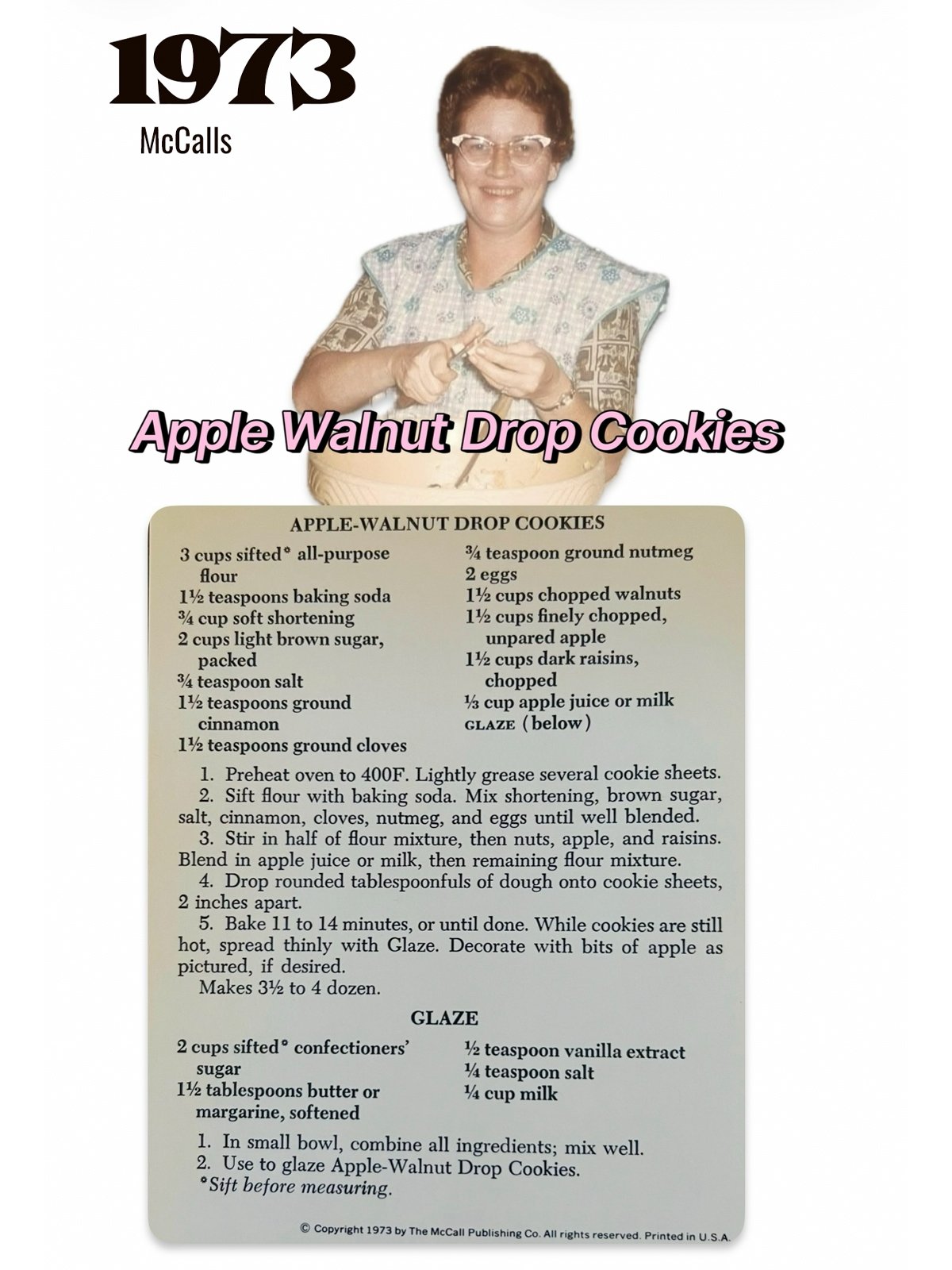 1973 mccall apple walnut drop cookies - no link
