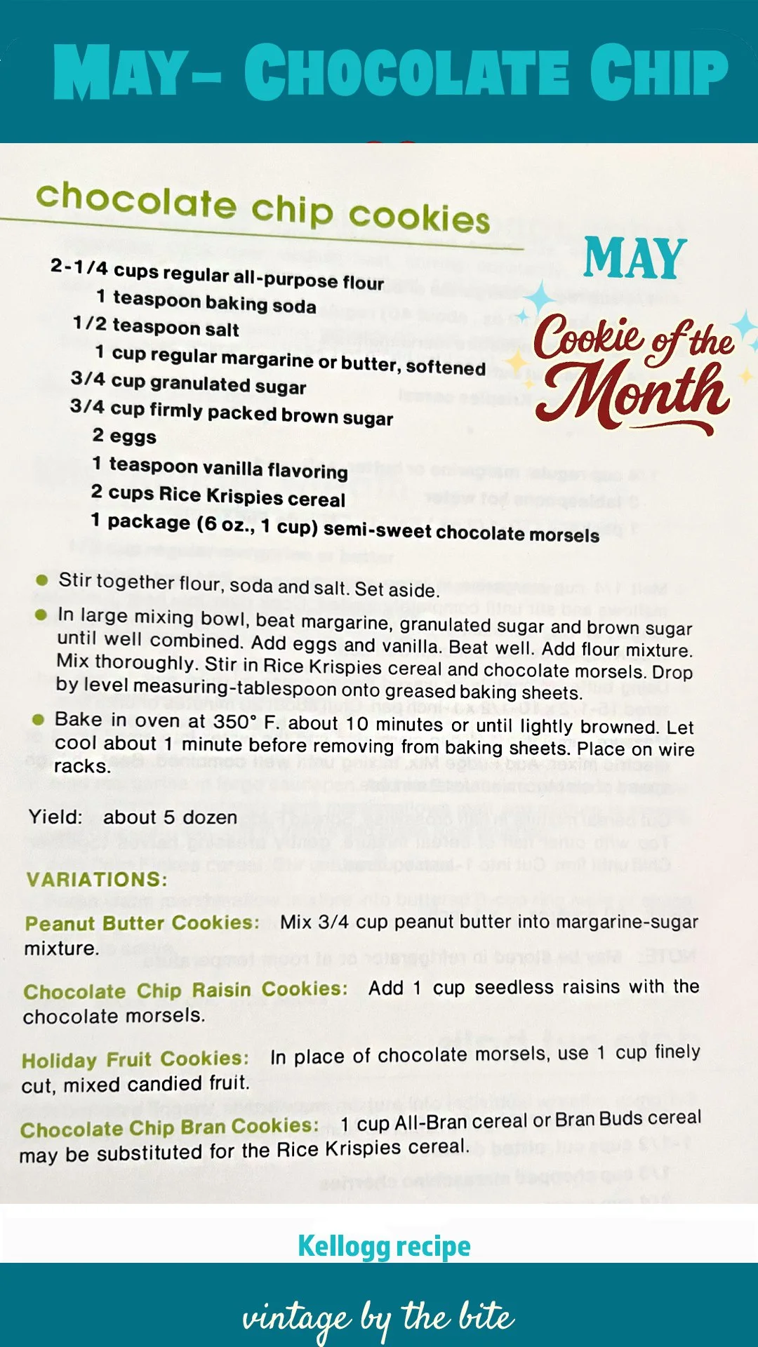 may chocolate chip cookies
