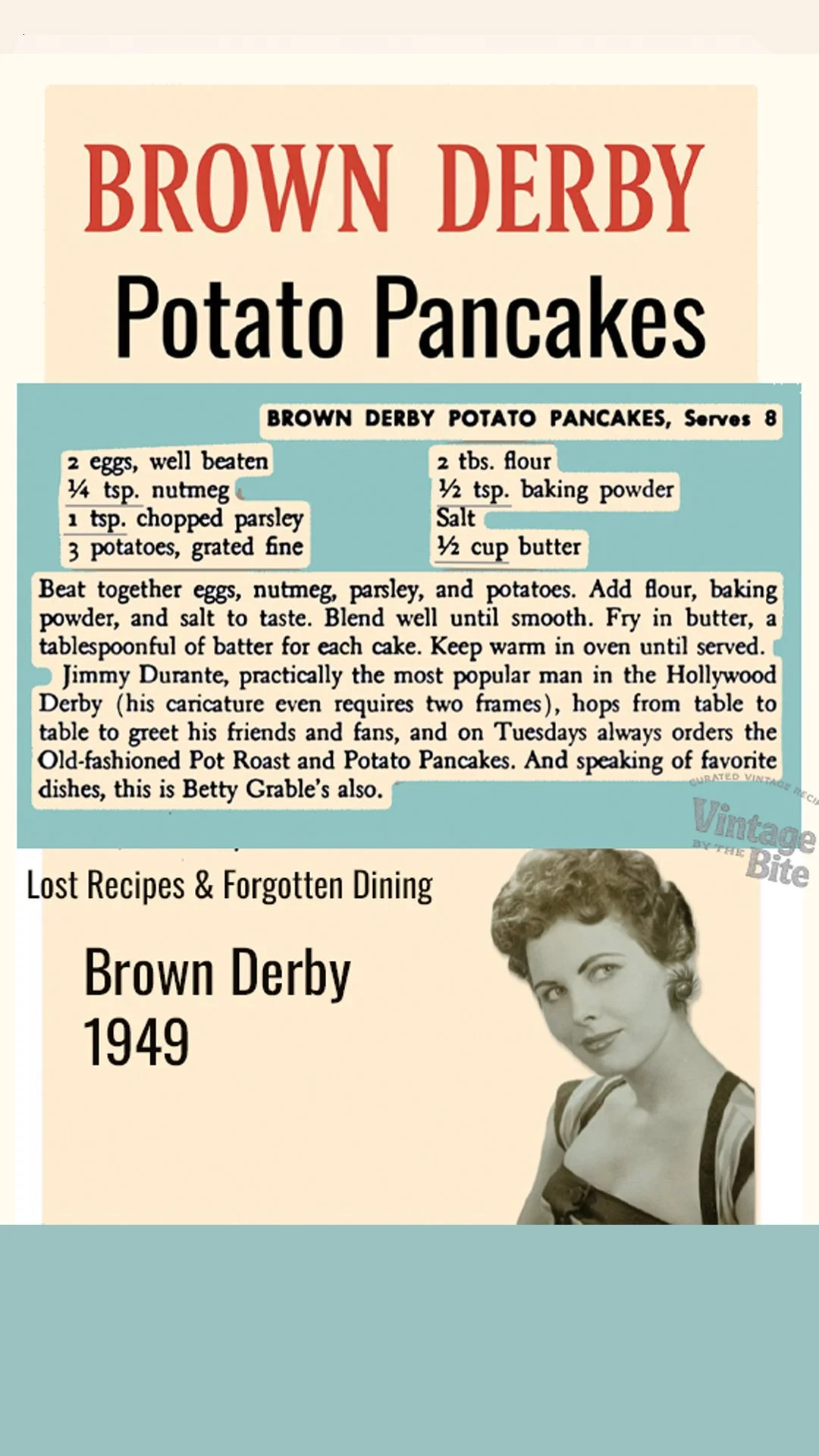 brown derby potato pancake recipe-no link