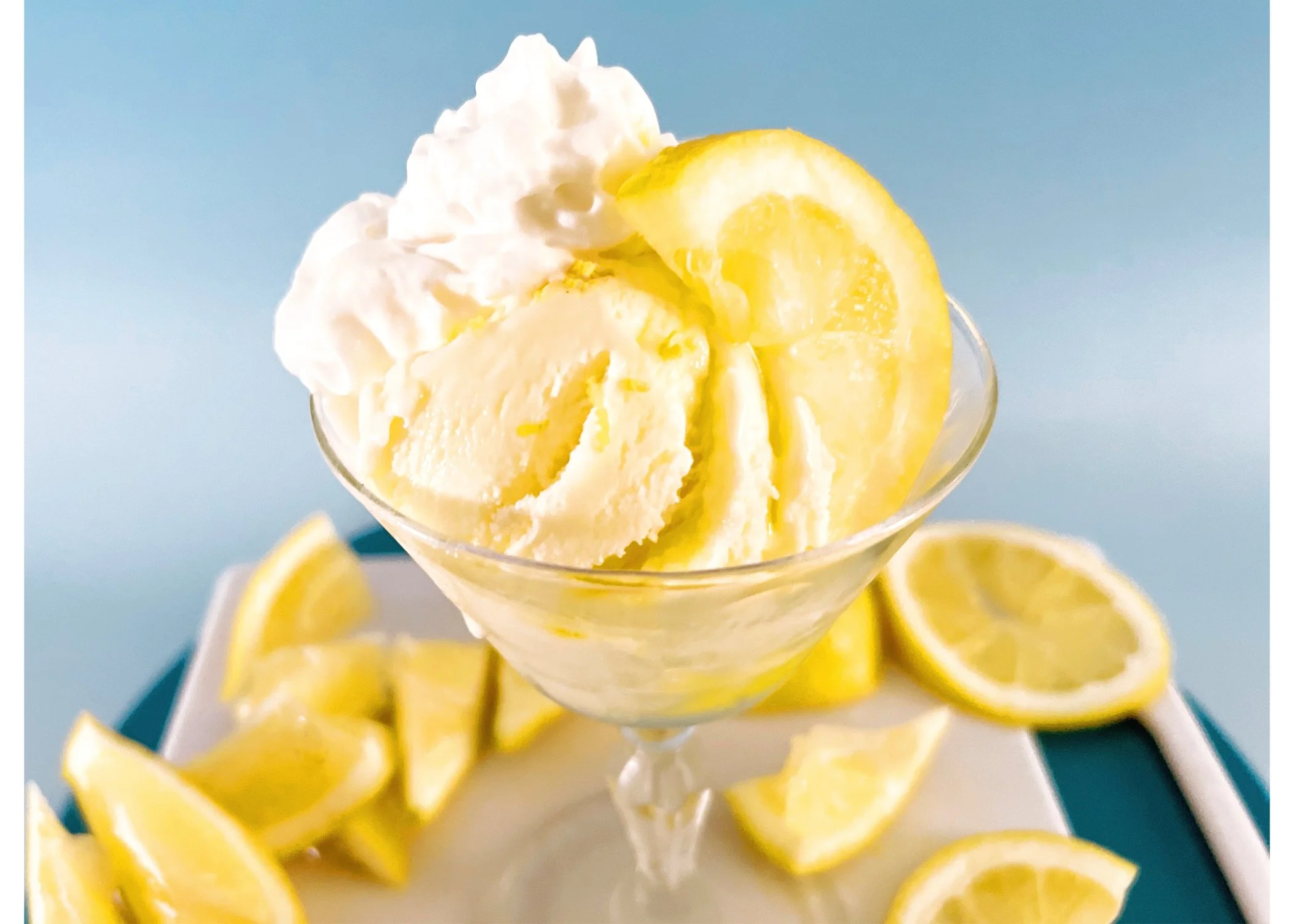 retro dessert lemon cream sundae