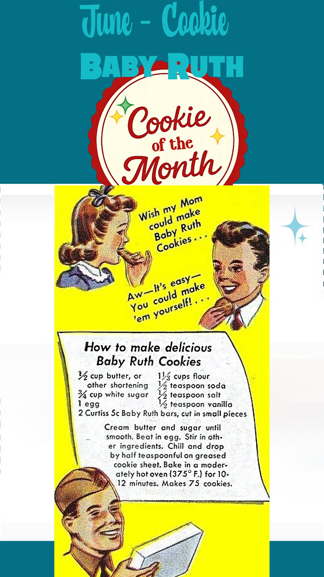 June baby ruth cookies 1940s