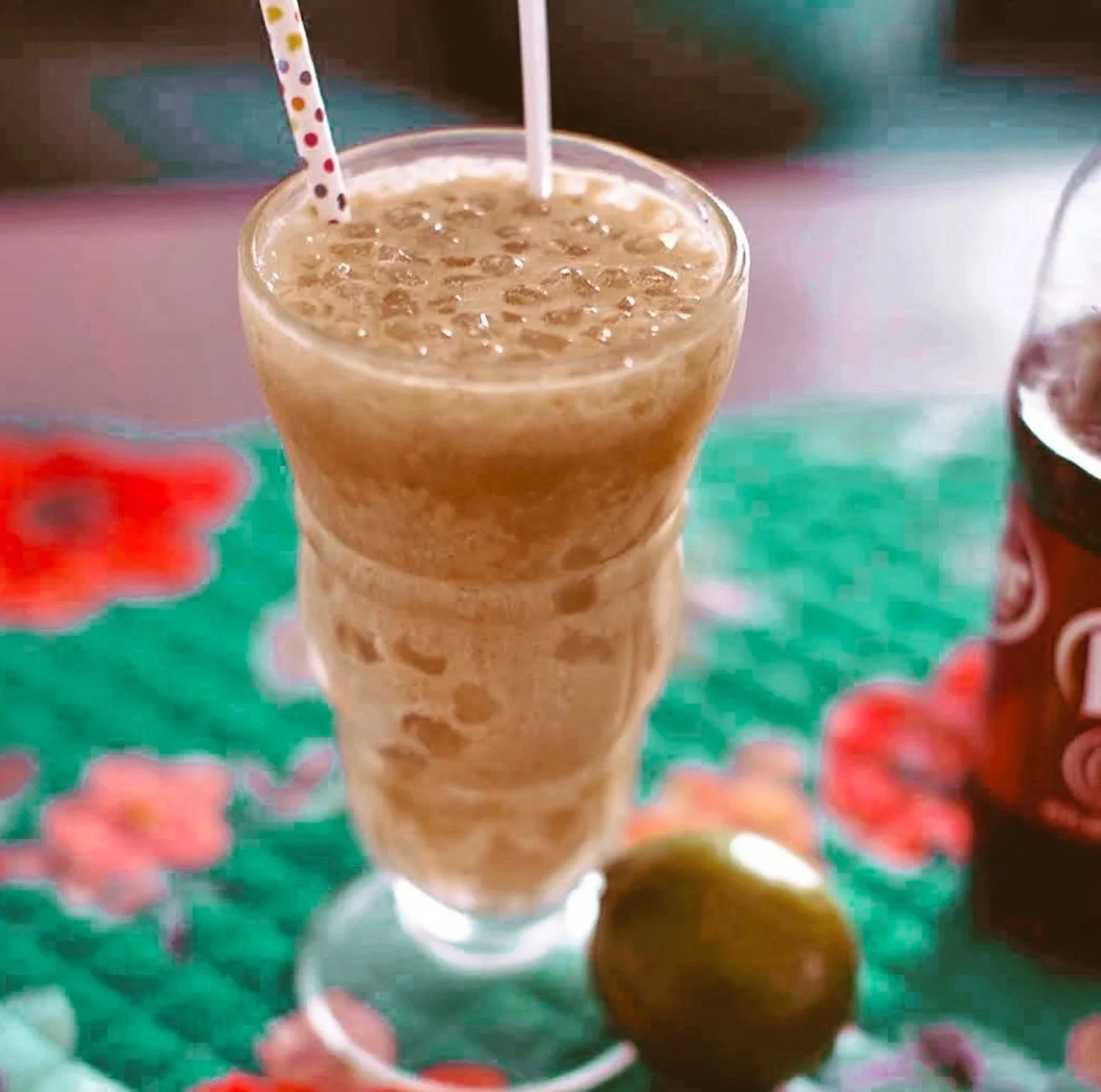 coconut lime and dr pepper in a shake glass