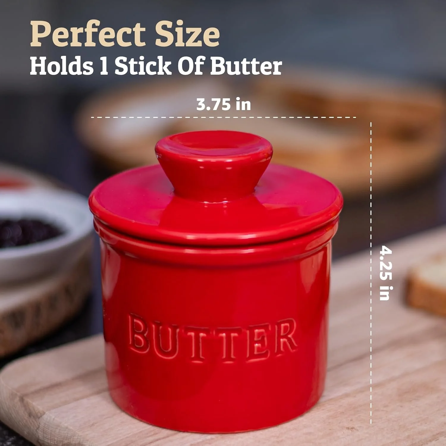 amazon butter dish red