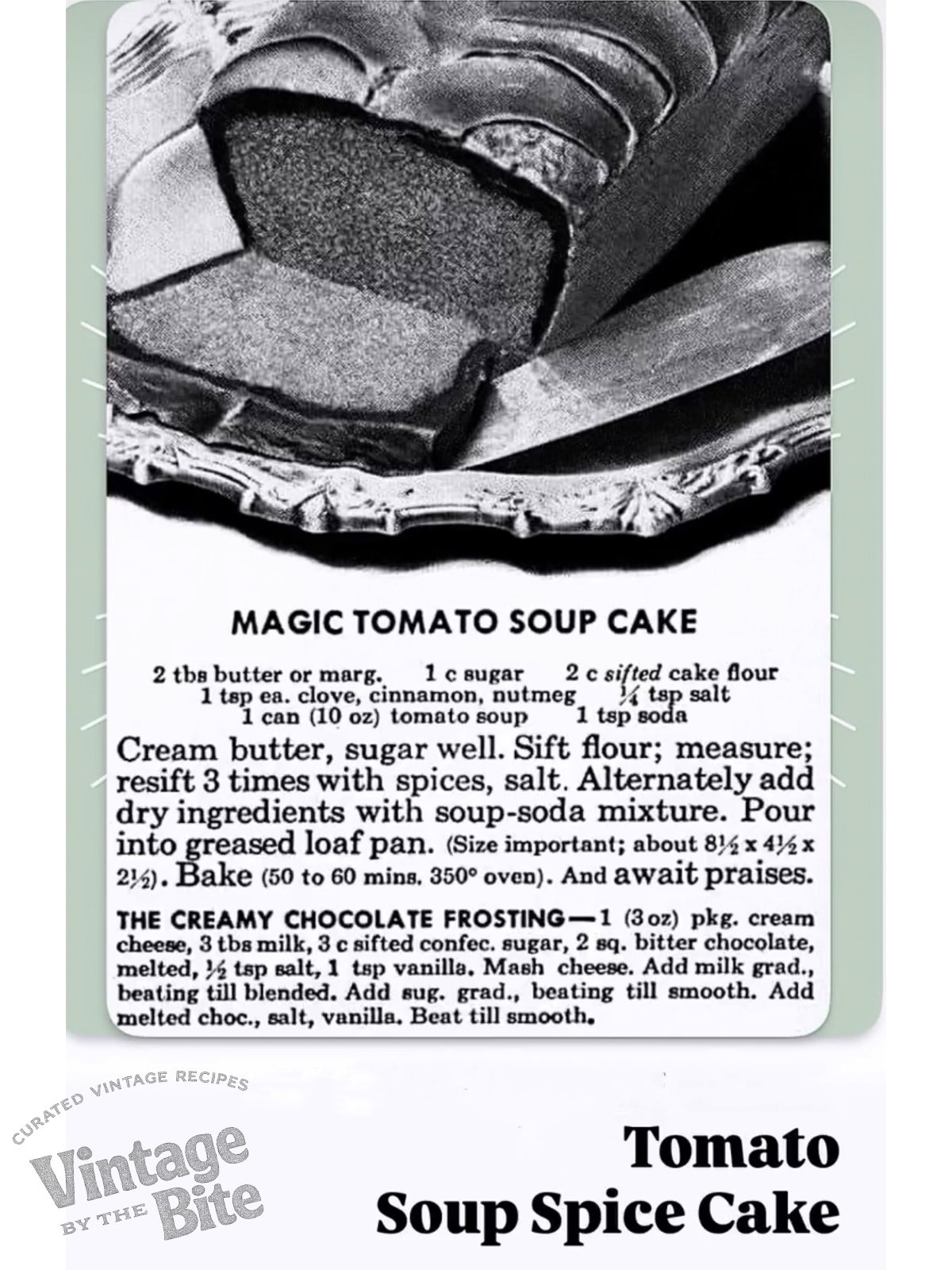tomato soup spiced cake recipe/public recipe