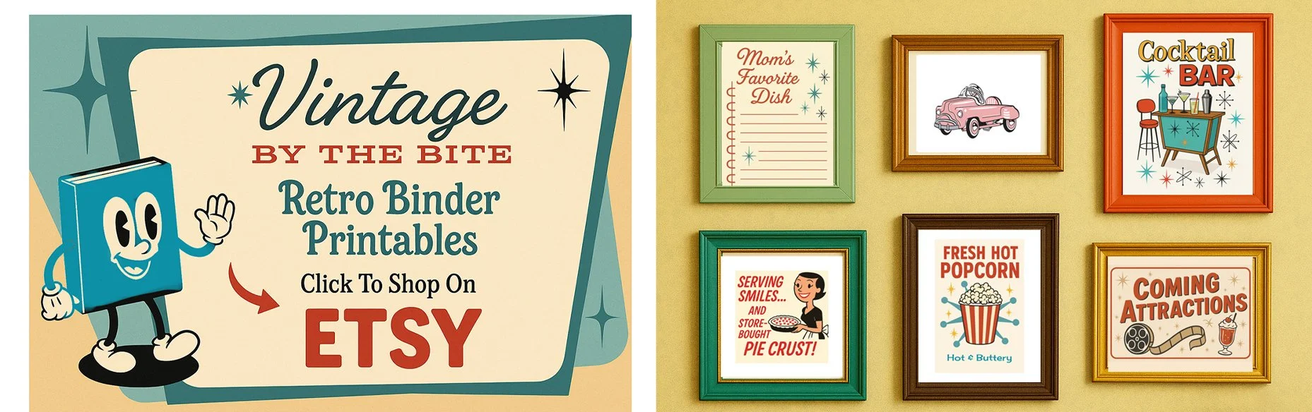 vintage by the bite shop banners