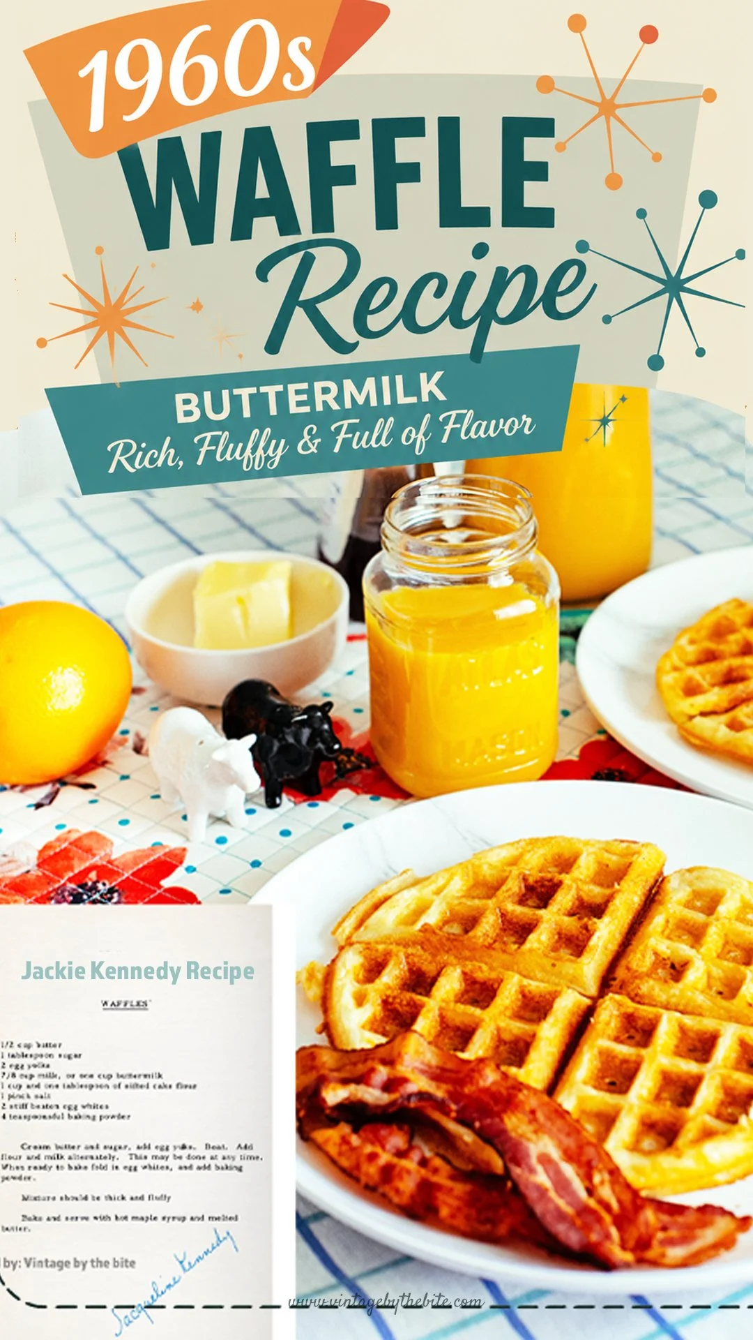jackie kennedy buttermilk waffle recipespin-vintage by the bite