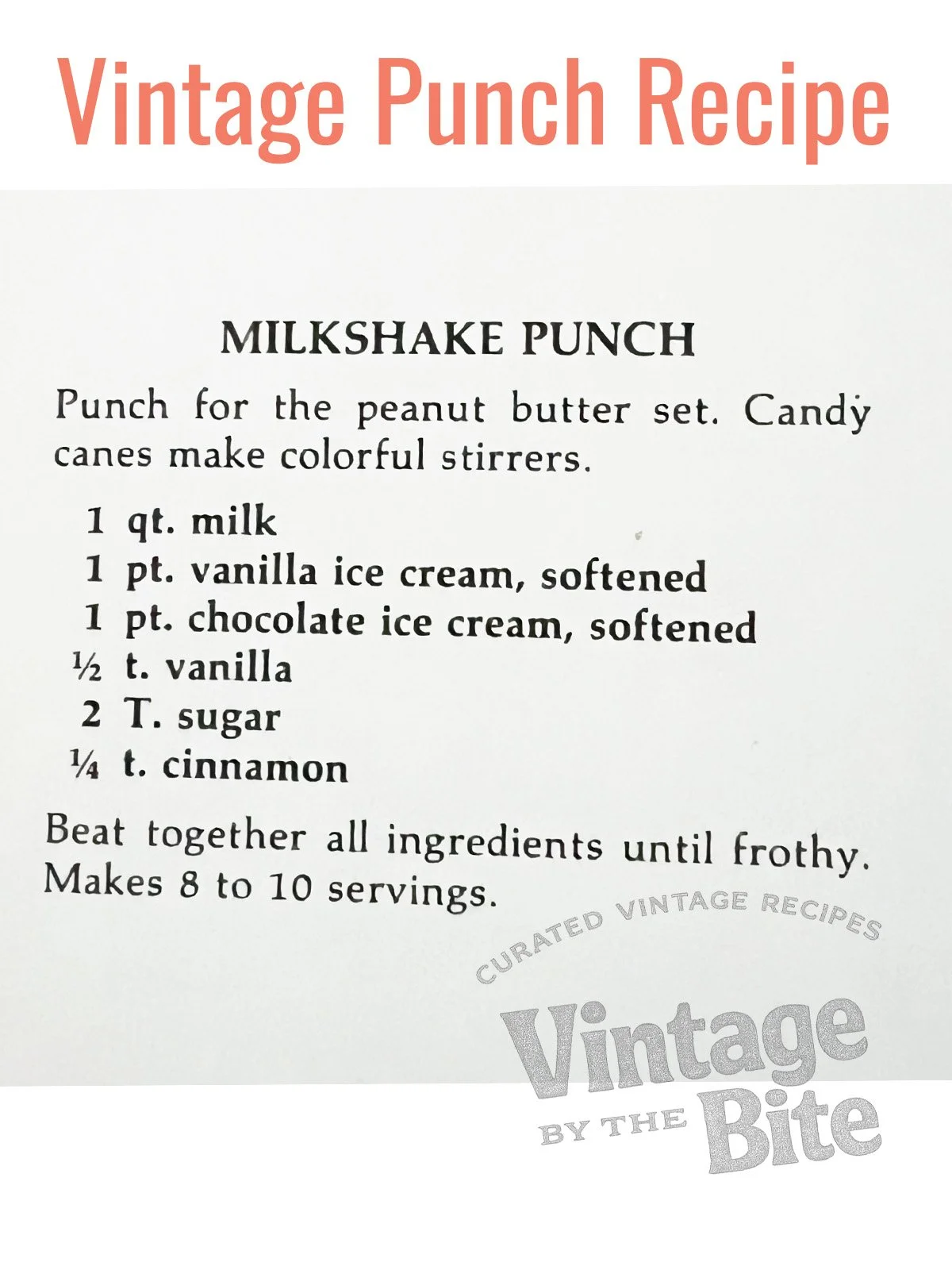 milkshake punch 1970s